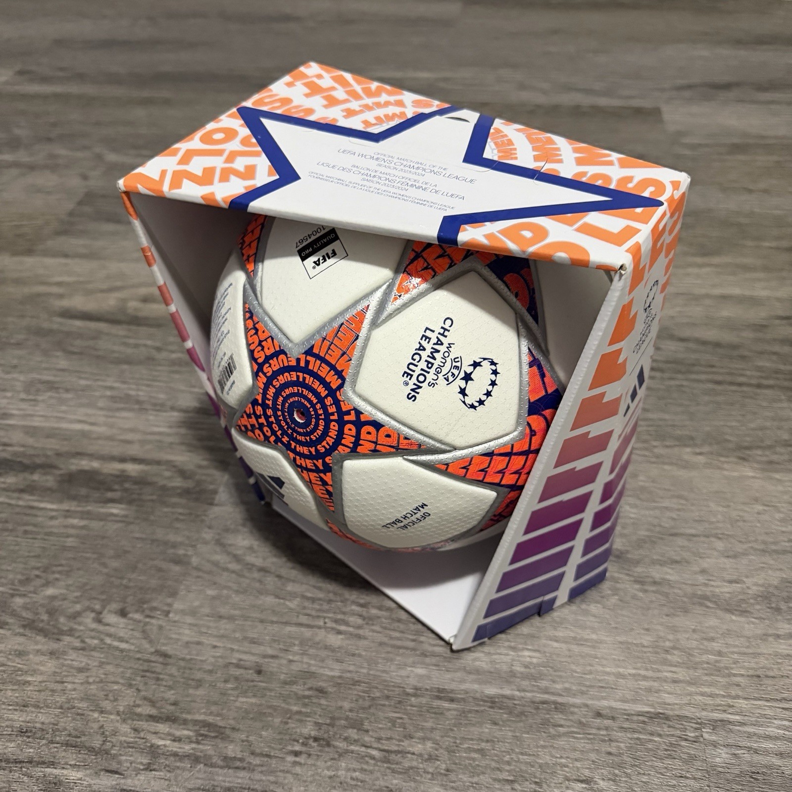 Adidas WUCL Pro Women's Champions League Official Match Ball Size 5 IA0958 NEW