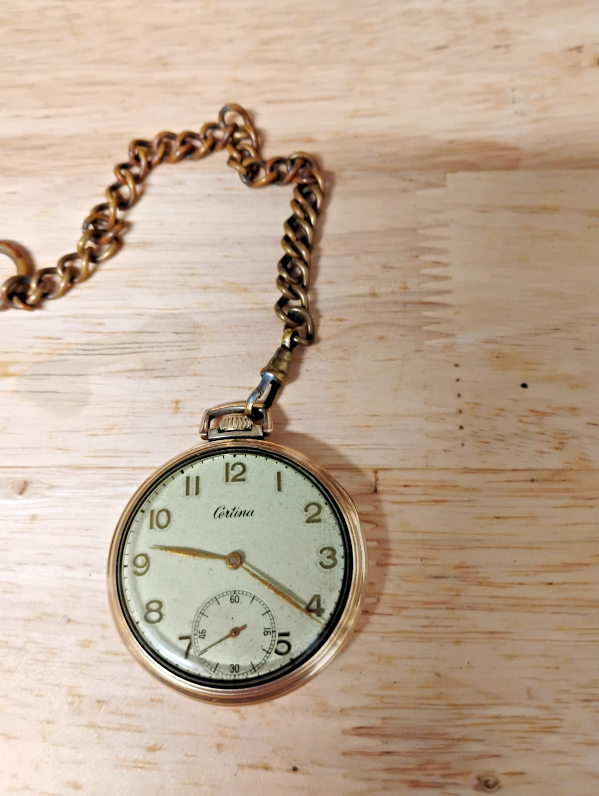 VINTAGE CERTINA OPEN-FACE MECHANICAL POCKET WATCH 1930'S TO 1940'S VINTAGE CERTINA OPEN-FACE MECHANICAL POCKET WATCH 1930'S TO 1940'S