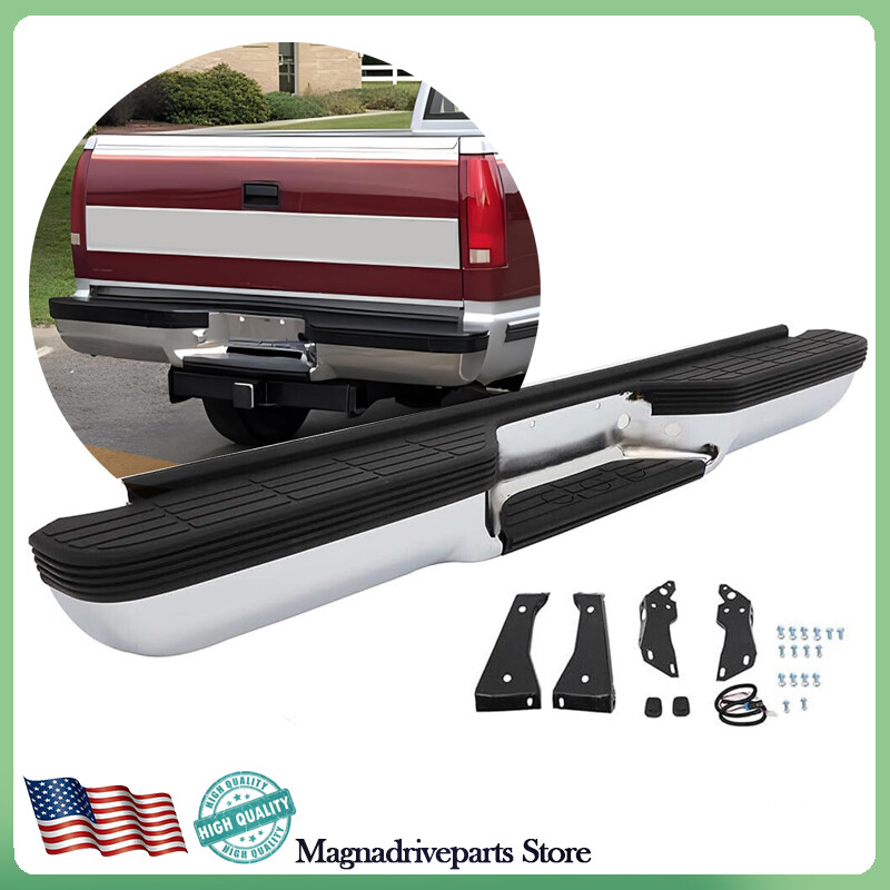 Chrome Steel Rear bumper For 1988-2000 Chevy Silverado GMC Sierra  C/K 1500 2500