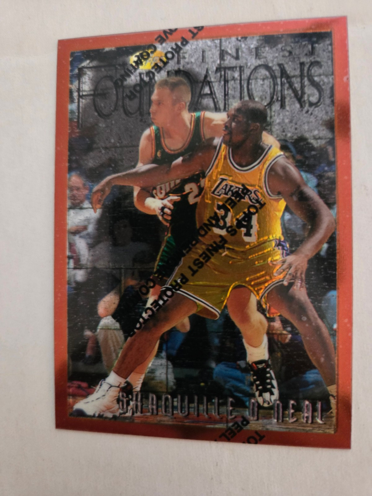 Shaq 1996-97 Topps Finest FOUNDATIONS Card #243 with Protector Shaq 1996-97 Topps Finest FOUNDATIONS Card #243 with Protector
