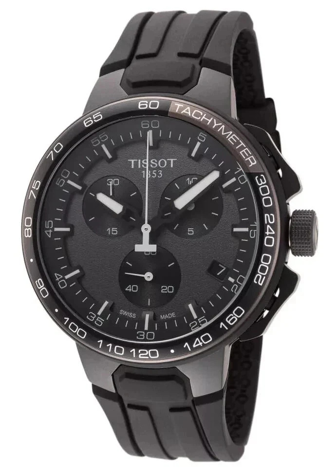 Tissot T-Race T111.417.37.441.03 Gray Dial Silicone Strap Men\'s Watch New In Box