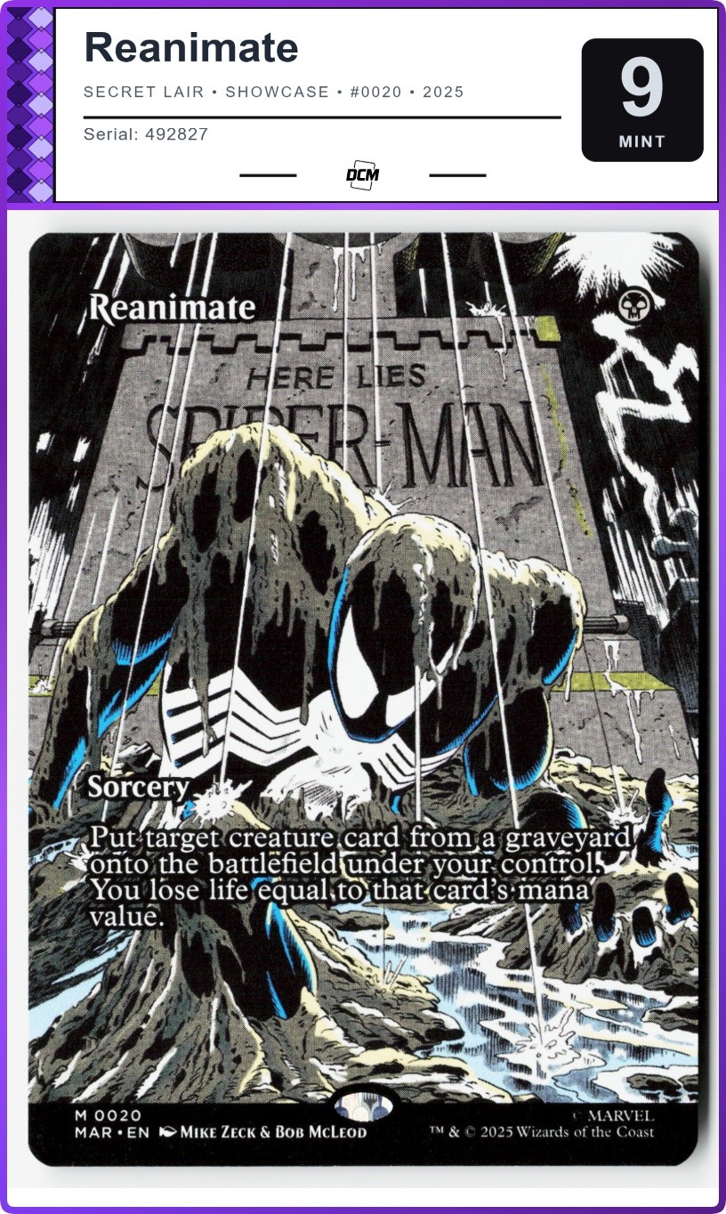 Reanimate Secret Lair #0020 special 2025 MTG DCM 9