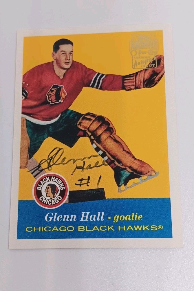 2001-02 Topps/O-Pee-Chee Archives - Glenn Hall #8 Autographs (AU) 2001-02 Topps/O-Pee-Chee Archives - Glenn Hall #8 Autographs (AU)