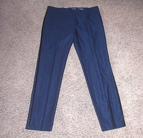 THE SAVILE ROW COMPANY Blue poly rayon blend Flat Front Dress Pants 38x34 NEW THE SAVILE ROW COMPANY Blue poly rayon blend Flat Front Dress Pants 38x34 NEW