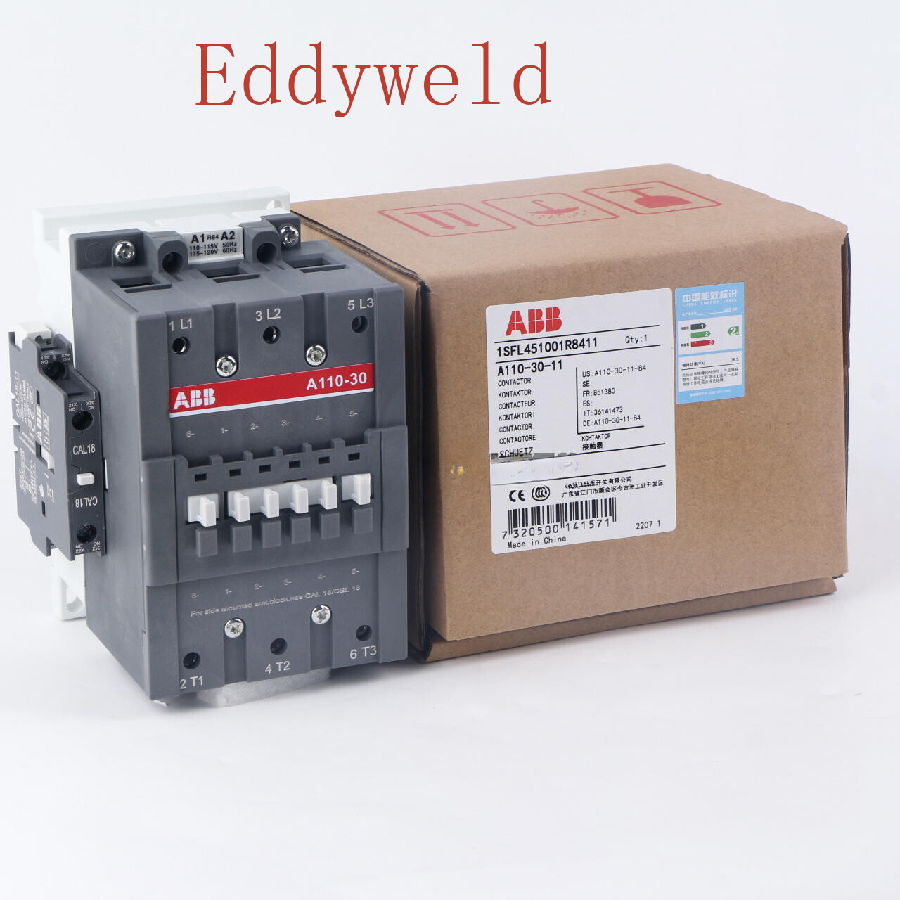 ONE New ABB Contactor A110-30-11 110VAC #US ONE New ABB Contactor A110-30-11 110VAC #US