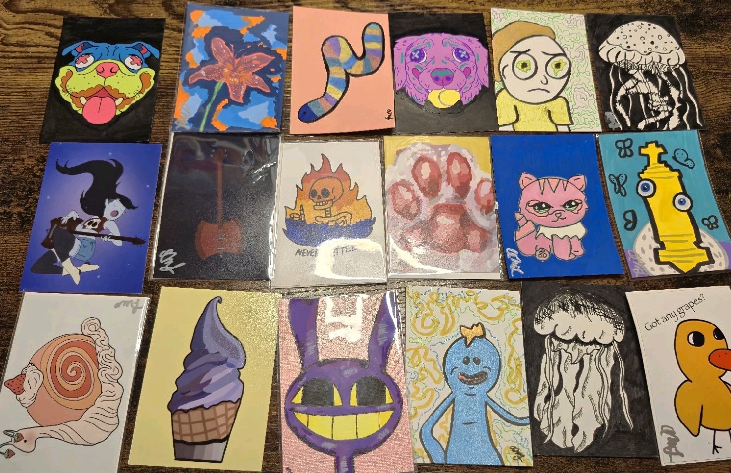 ACEO Mystery Bundle 3 pack Original and Print Miniature annamaes.artistry