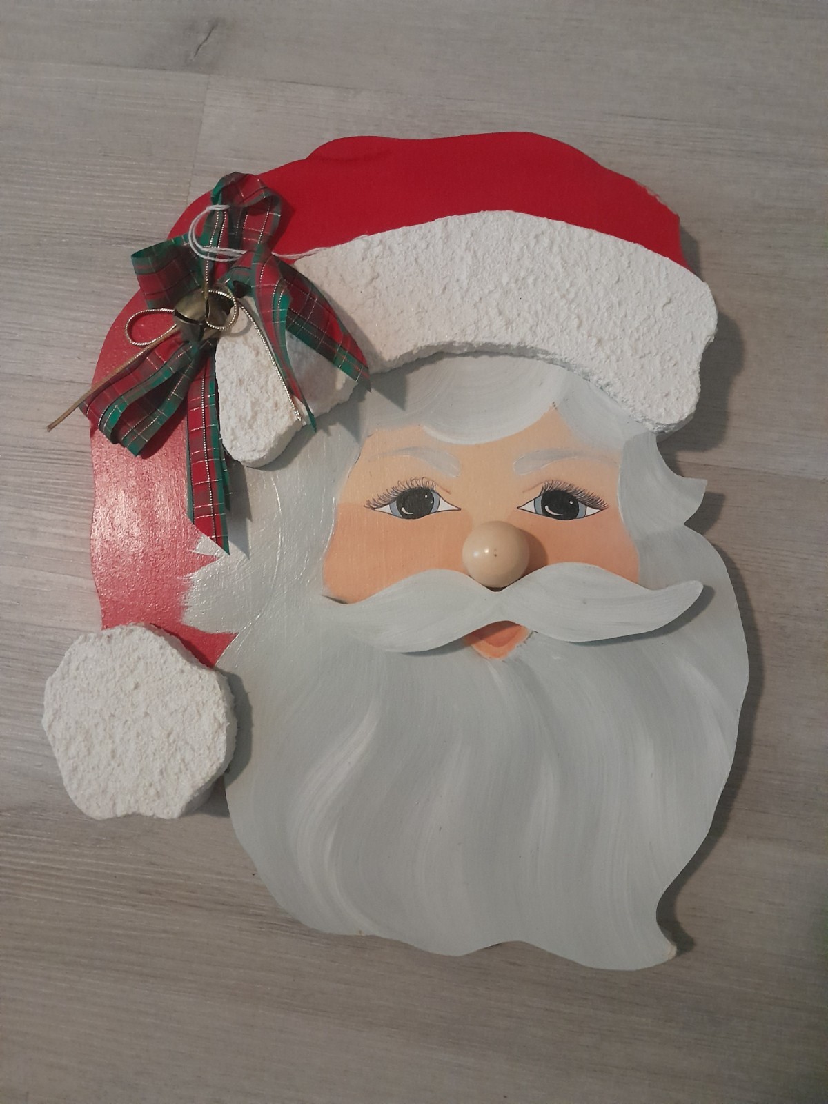 Vintage Hand Painted 3-D Wooden Santa Claus Wall Decor 13\ Vintage Hand Painted 3-D Wooden Santa Claus Wall Decor 13\