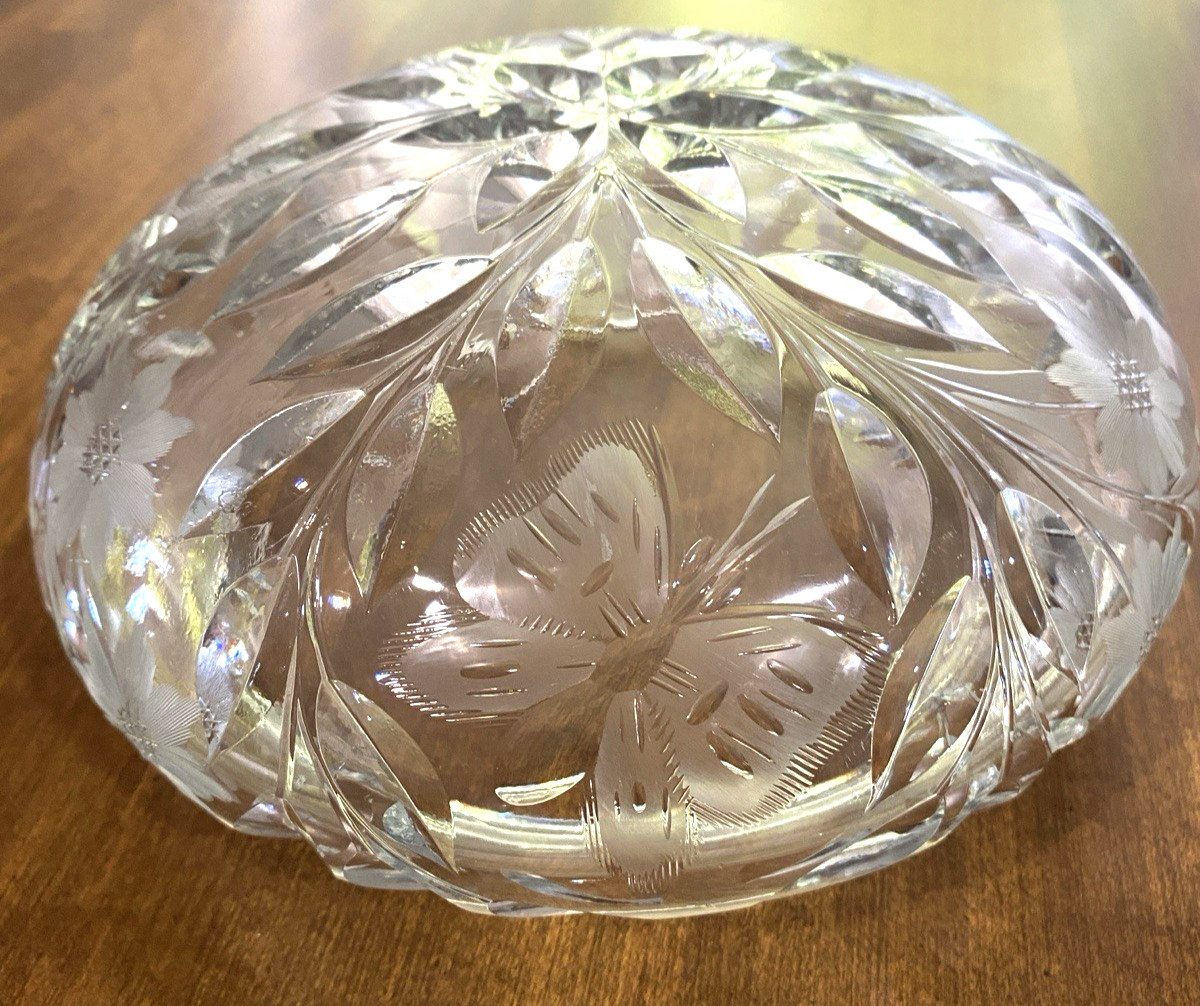 Antique Pairpoint Murillo Cut Glass Ceiling Dome Shade ABP Crystal ca. 1900