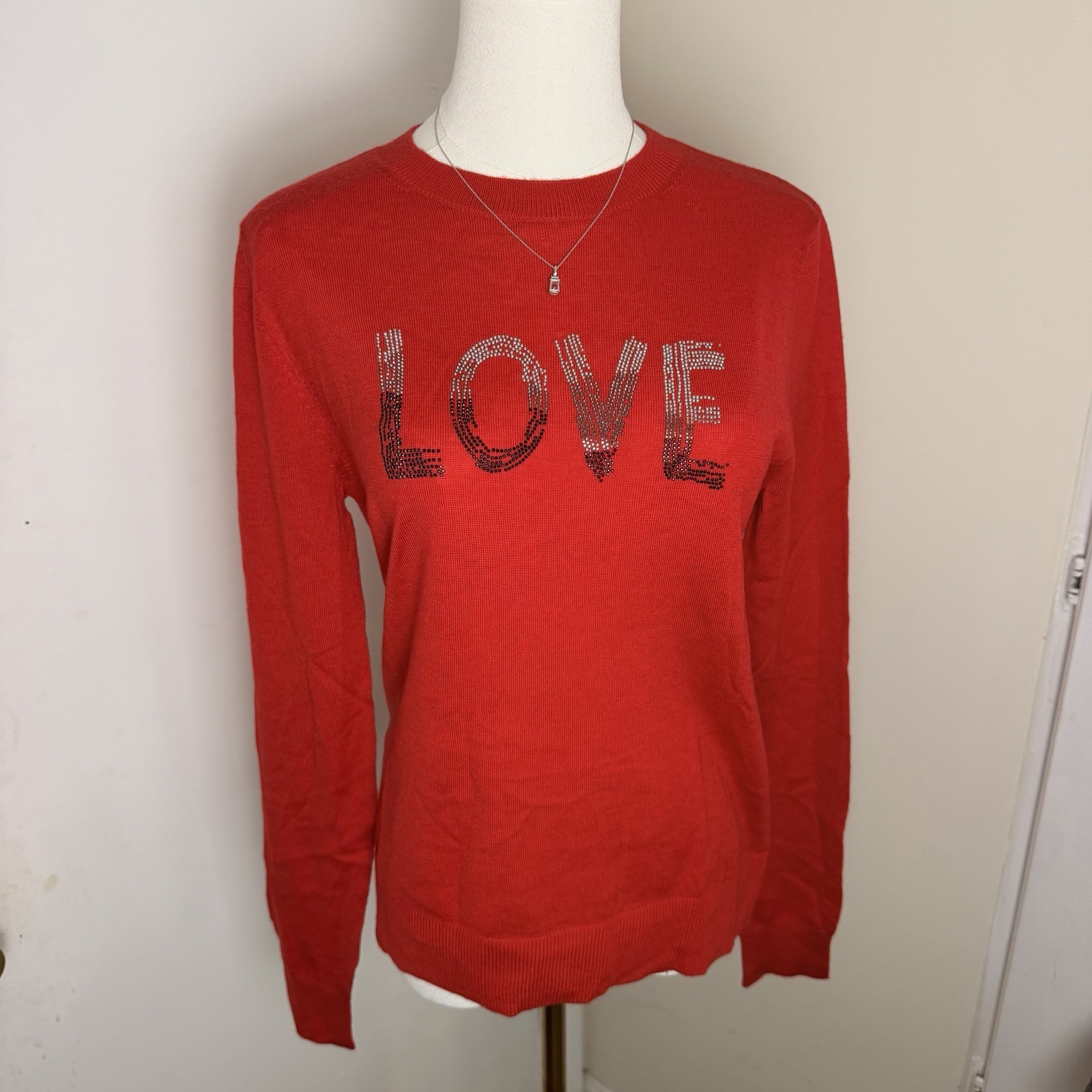 Zadig & Voltaire “LOVE” Merino Wool Knit Sweater Womens XS Red NWOT Zadig & Voltaire “LOVE” Merino Wool Knit Sweater Womens XS Red NWOT