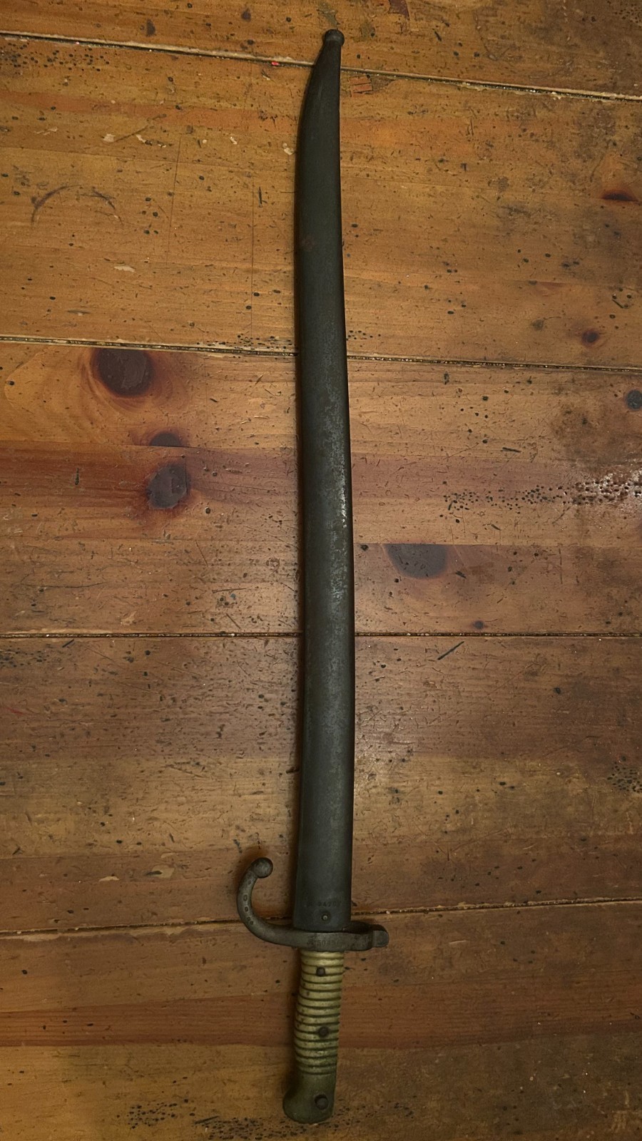Antique French Model 1871 Chassepot Bayonet Sword + Sheath Antique French Model 1871 Chassepot Bayonet Sword + Sheath