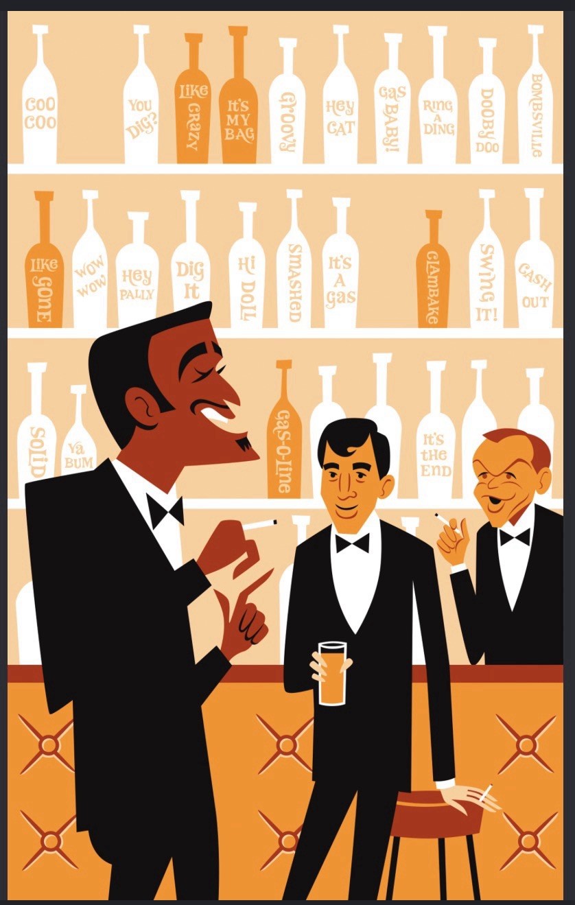 Josh Agle - Shag Art ‘Swinging Lingo’ 4 Color Signed Serigraph COA Rat Pack /300