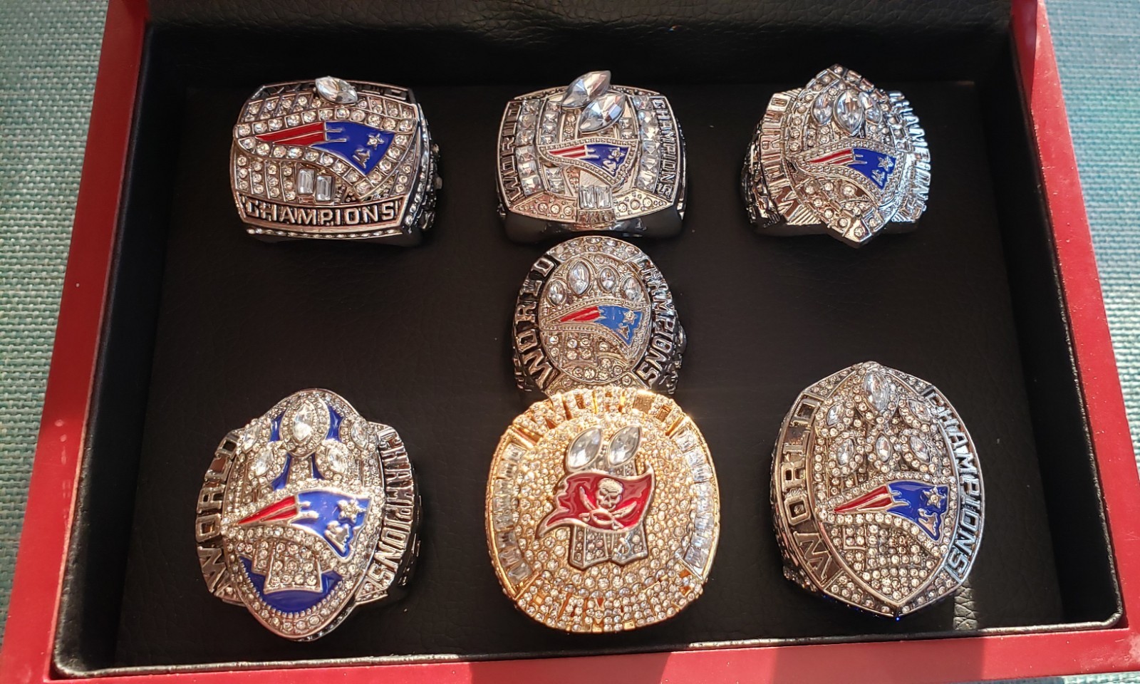 Tom Brady New England Patriots Tampa Bay Buccaneers NFL Football Memorabilia Set