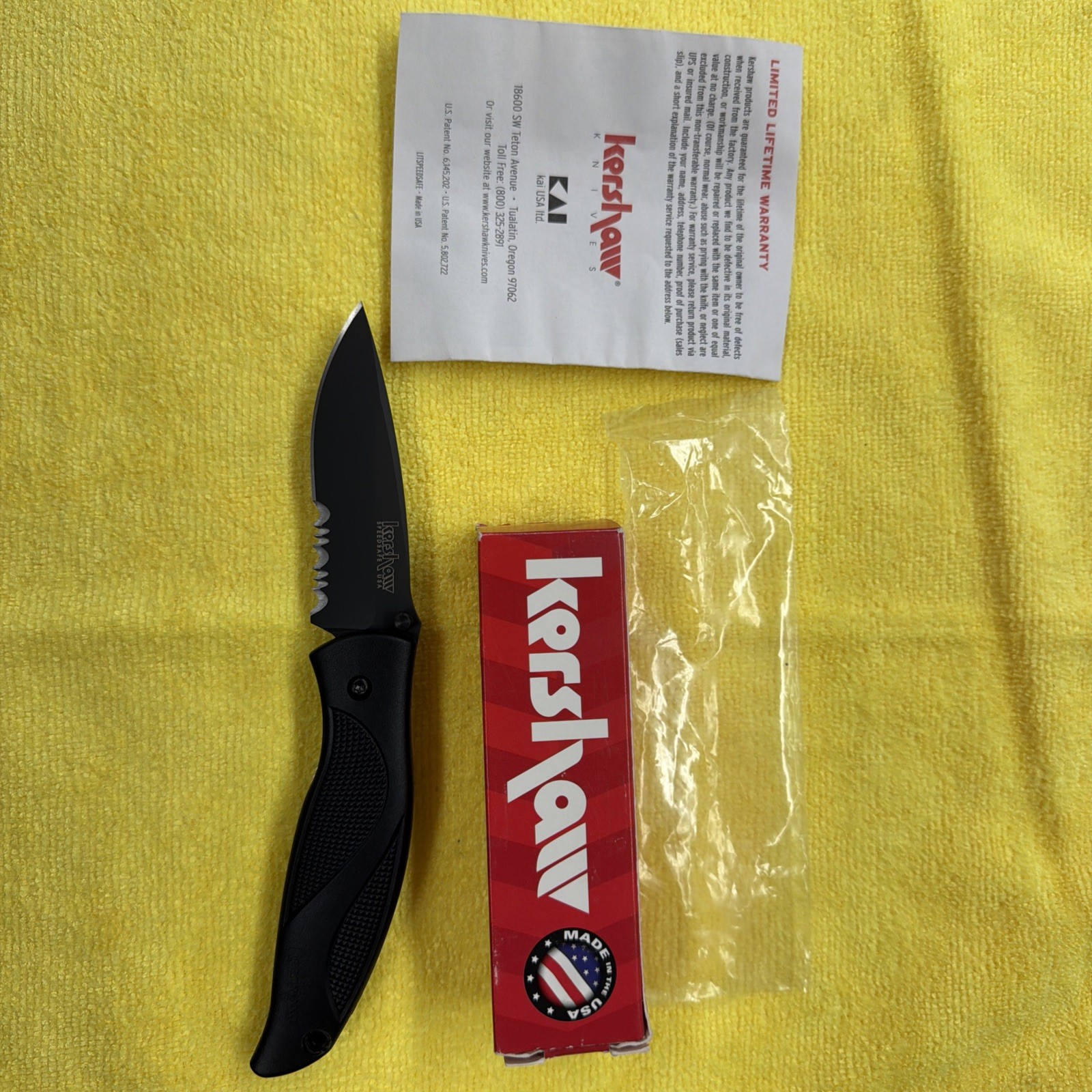 2009 Kershaw 1550ST Blackout Ken Onion NEW IN BOX Rare 