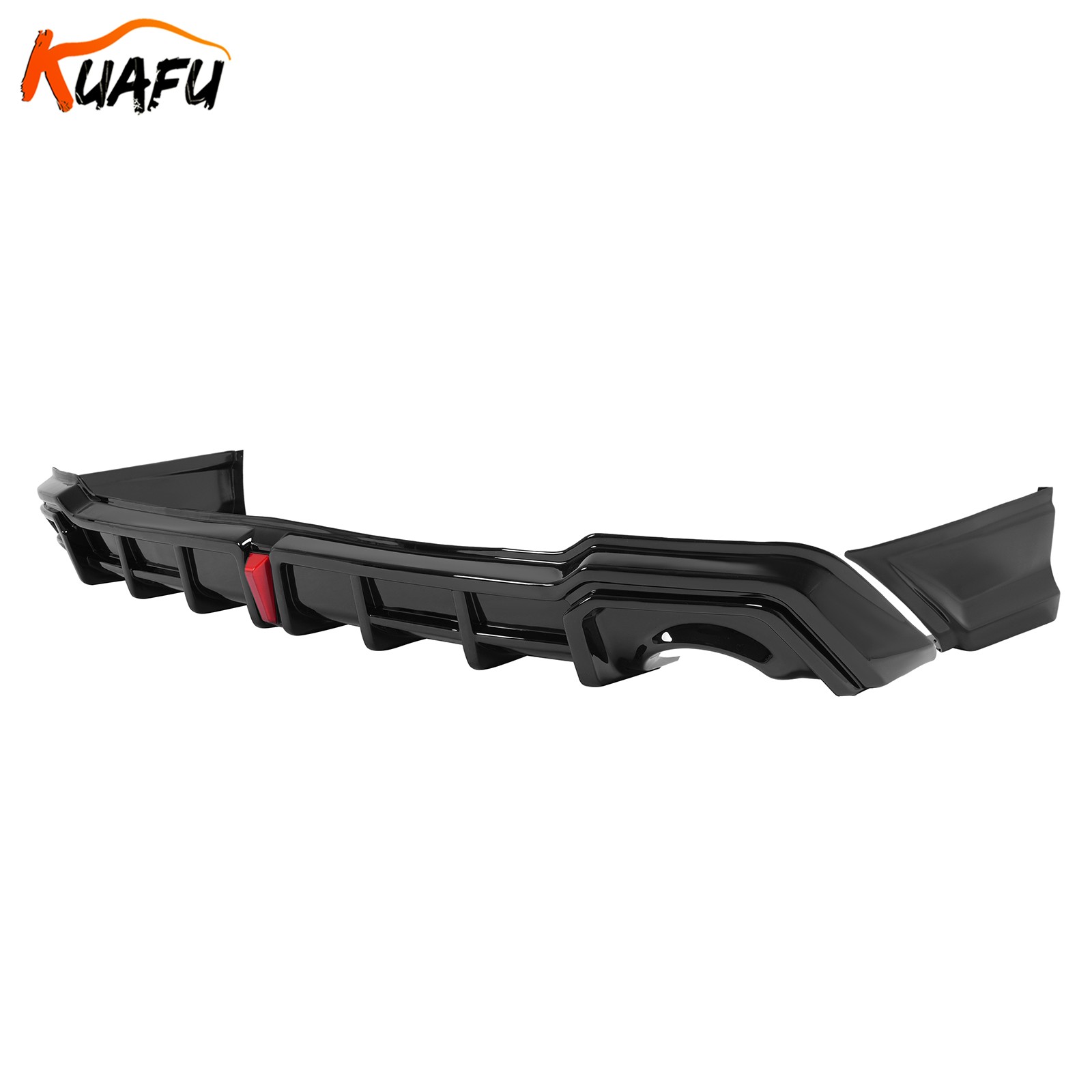 Rear Diffuser + Corner Spats W/LED For 2022-26 Honda Civic Sedan 4Dr Gloss Black Rear Diffuser + Corner Spats W/LED For 2022-26 Honda Civic Sedan 4Dr Gloss Black