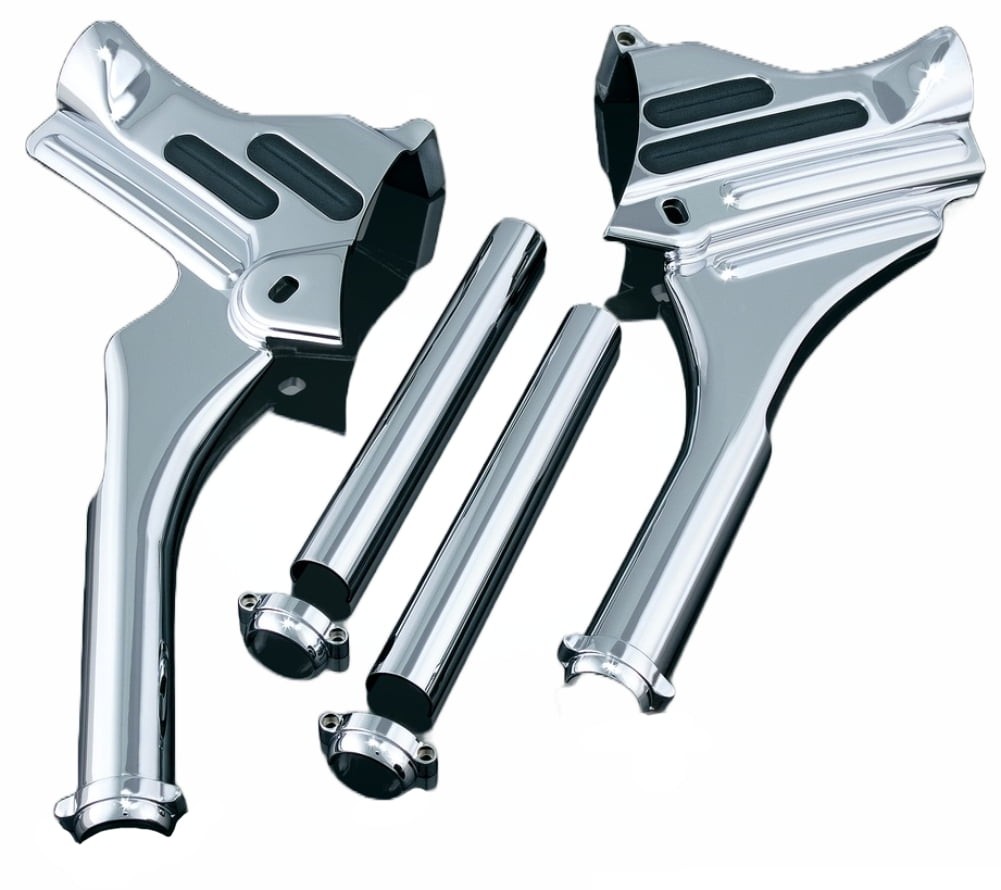 Kuryakyn 7866 Deluxe Chrome Neck Covers for 95-07 FLH/T Touring