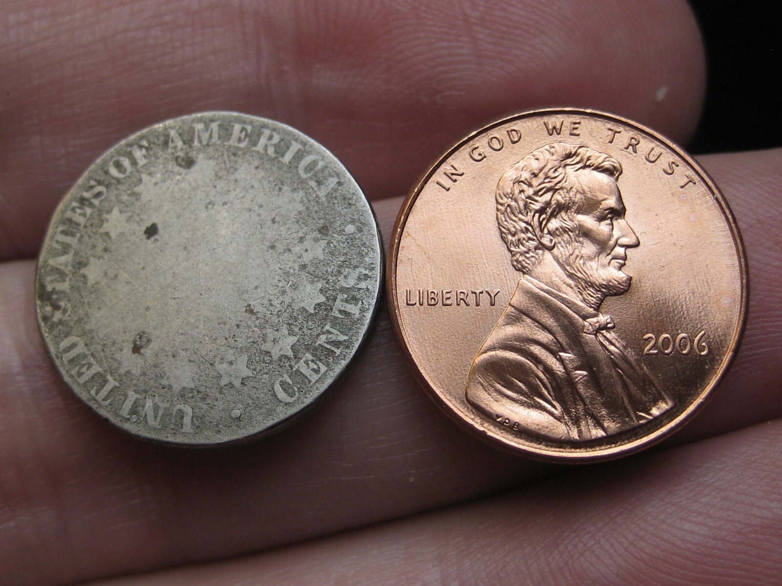 1867-1883 Shield Nickel 5 Cent Piece, No Rays, Smaller Than A Cent 1867-1883 Shield Nickel 5 Cent Piece, No Rays, Smaller Than A Cent