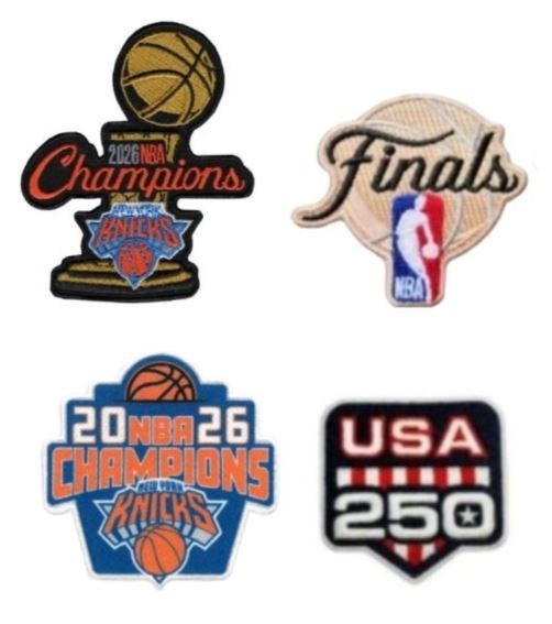 2026 NBA Champions New York Knicks 4 PC Iron On Embroidered Patch 3.5 2026 NBA Champions New York Knicks 4 PC Iron On Embroidered Patch 3.5