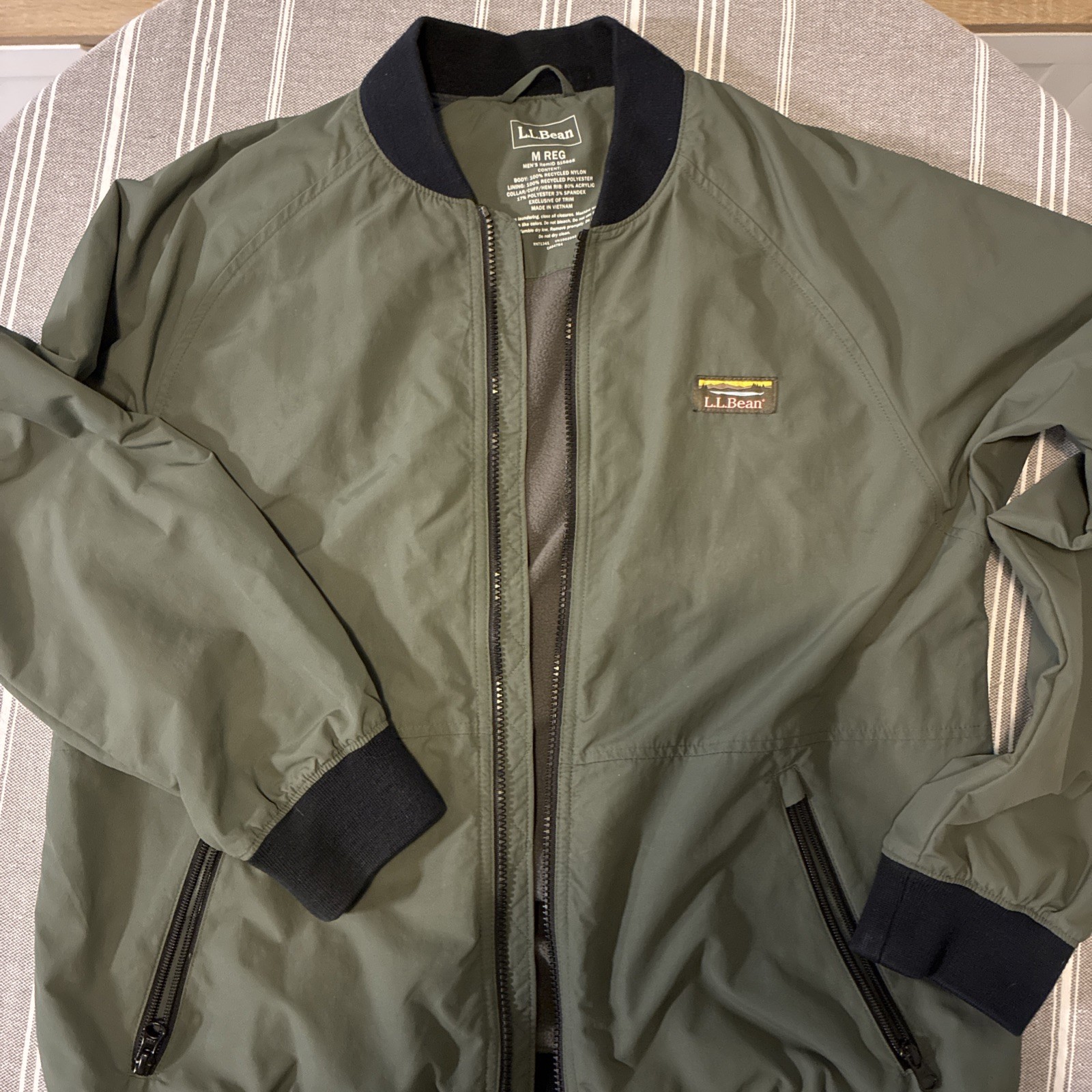 Vintage L.L. Bean Men’s Green Jacket  Size M - Bomber Style
