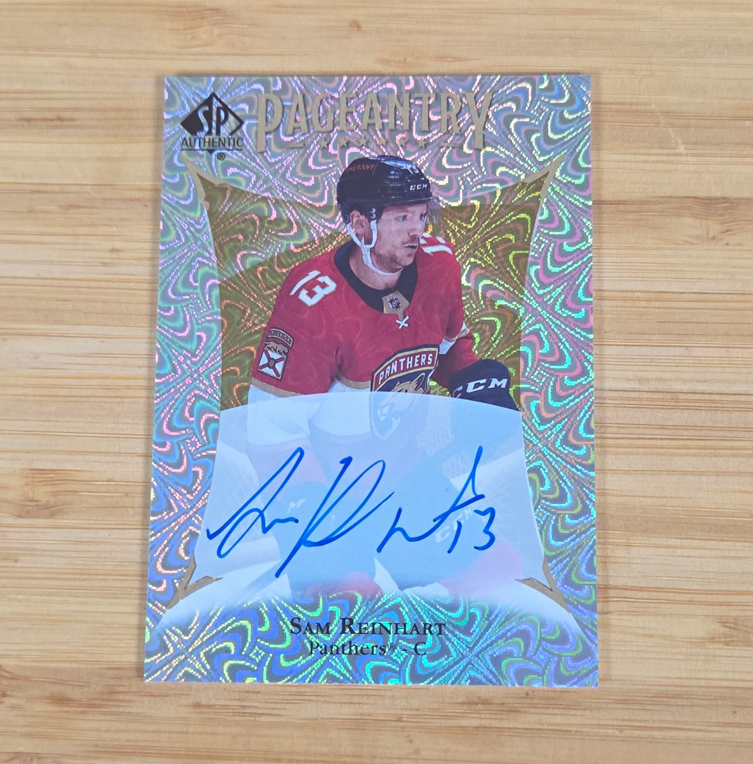 Upper Deck 2021-22 SP Authentic Pageantry Sam Reinhart Auto P-17 Panthers
