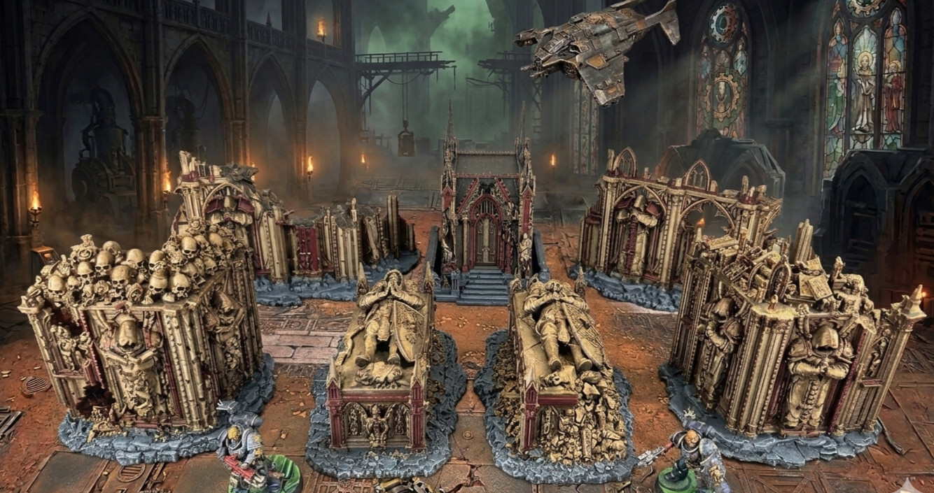 Wargaming Tabletop Scenery & Terrain - 7 Gothic Buildings - NEW Wargaming Tabletop Scenery & Terrain - 7 Gothic Buildings - NEW