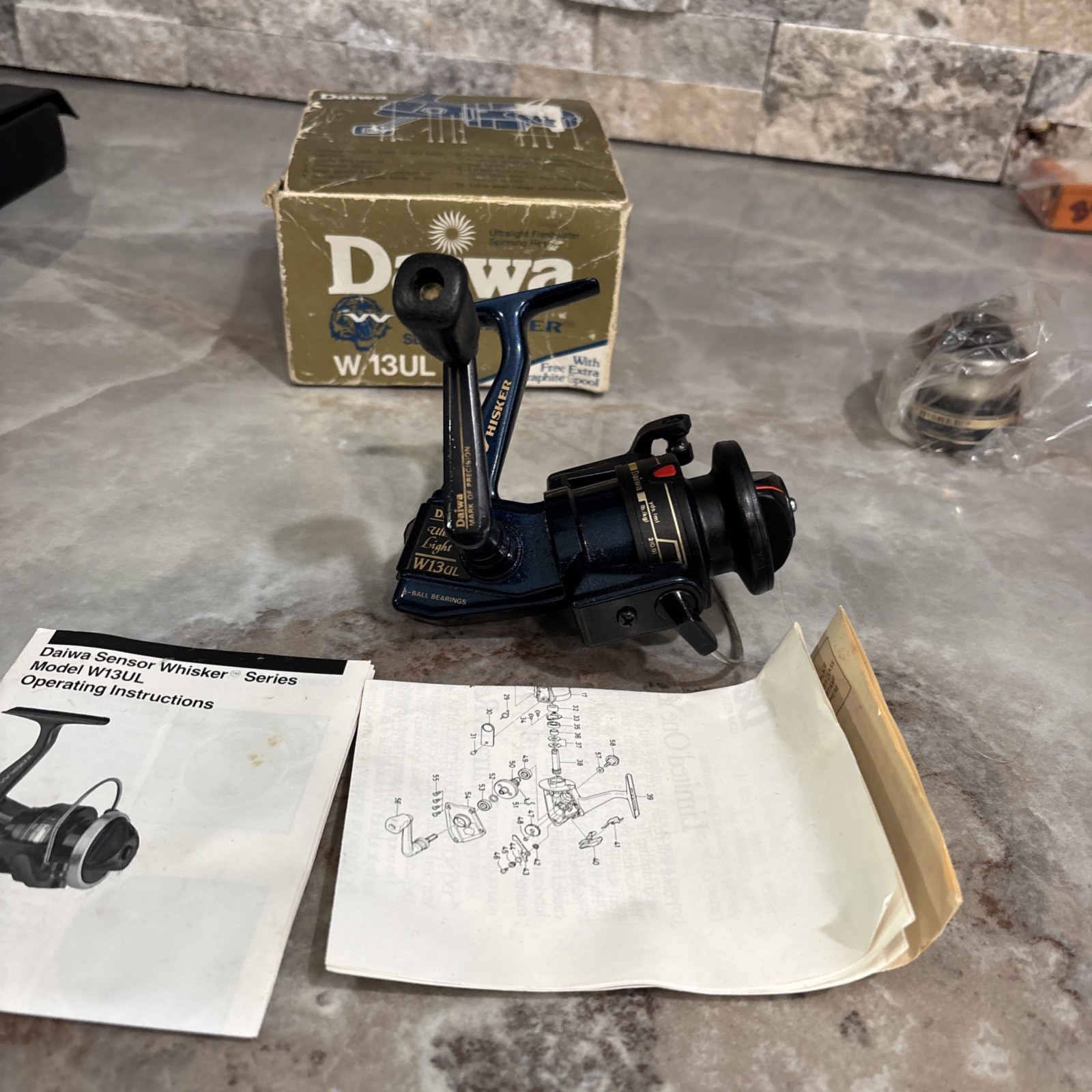 Vintage Daiwa Whisker W13UL Ultra light Spinning Reel With Box & Extra Spool #FR Vintage Daiwa Whisker W13UL Ultra light Spinning Reel With Box & Extra Spool #FR