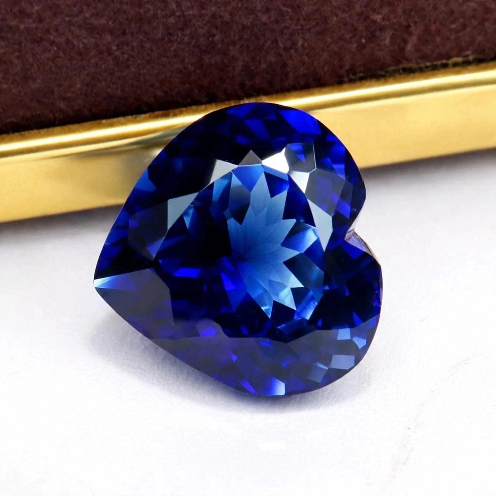 8.25 Ct AAA+ Natural Flawless Ceylon Blue Sapphire Heart Cut Loose Gemstone