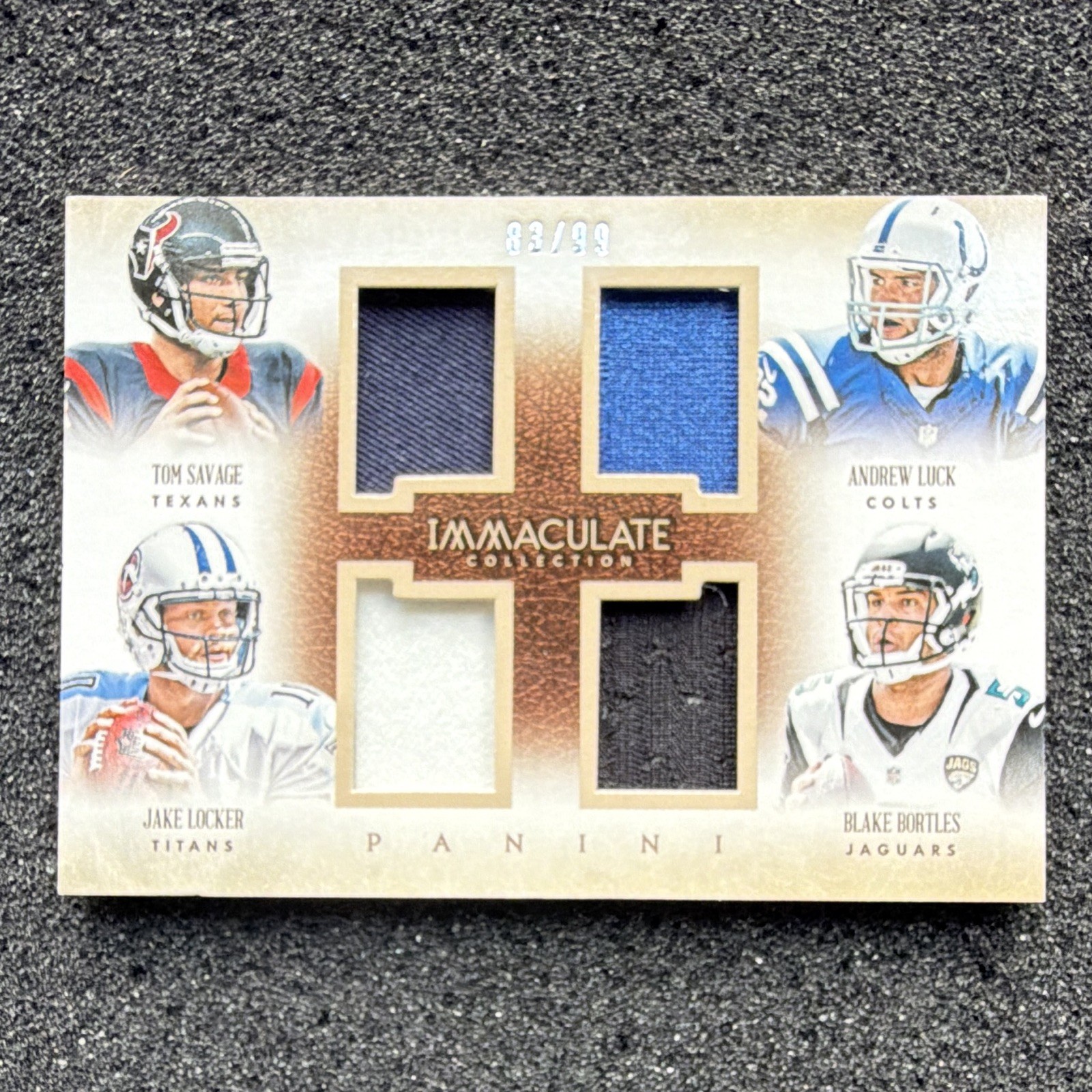 2014 Panini Immaculate Collection -  Andrew Luck, Blake Bortles, Jake Locker /99