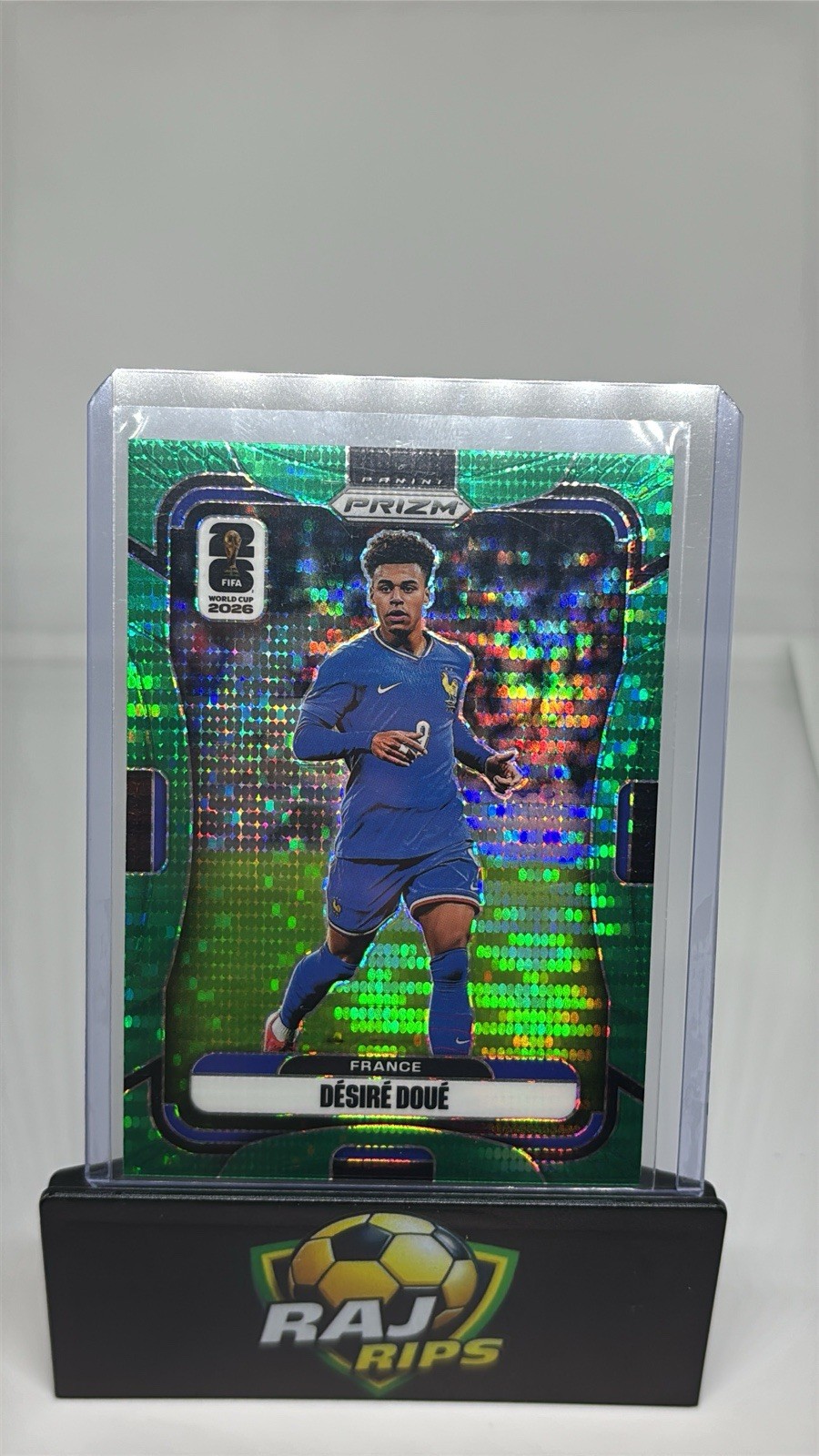 2025-26 Panini Prizm World Cup 2026 Desire Doue Green preferred /5 France