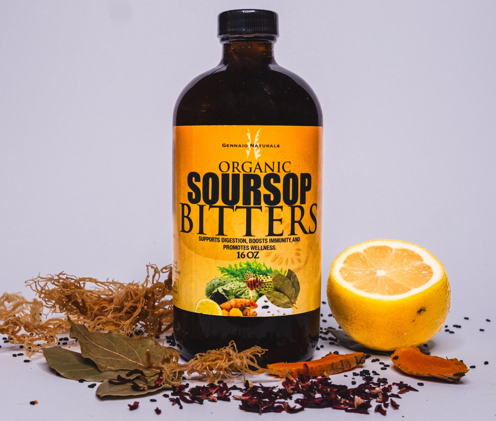 Soursop Living Bitters (Herboganic) 100% Natural 16 oz