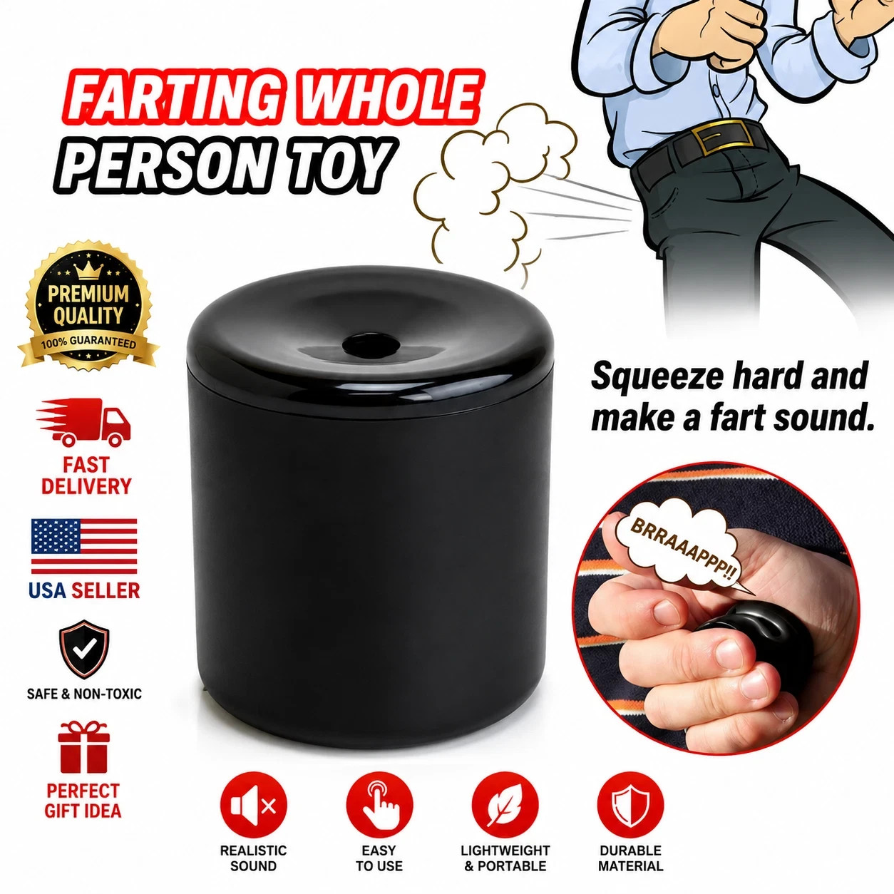 Create Farting Sounds Squeeze Toy Funny Fart Pooter Gag Joke Party Prank Toy Create Farting Sounds Squeeze Toy Funny Fart Pooter Gag Joke Party Prank Toy