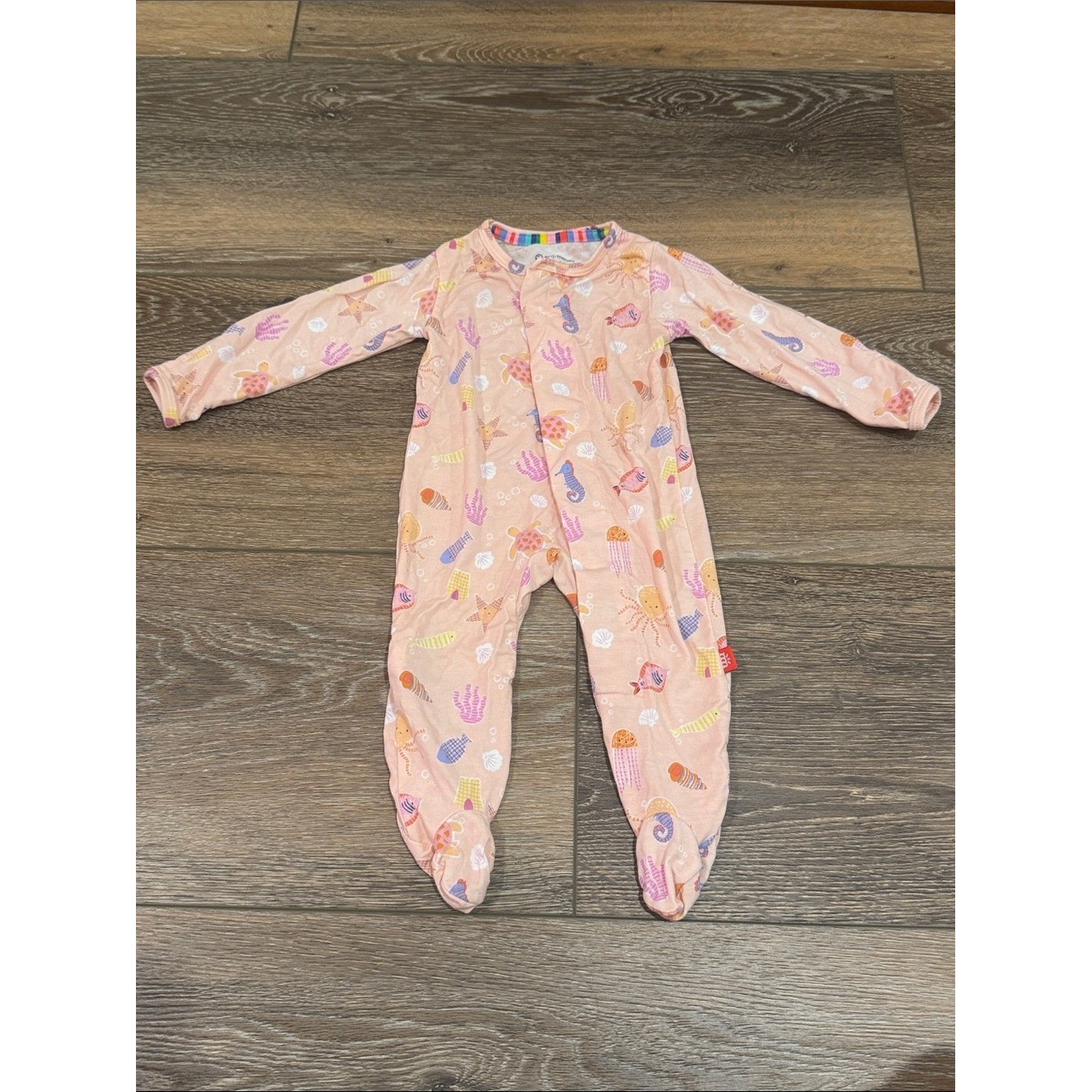 Magnetic Me Deep Chic Seahorse Octopus Aquatic Pink Footies Size 0-3m