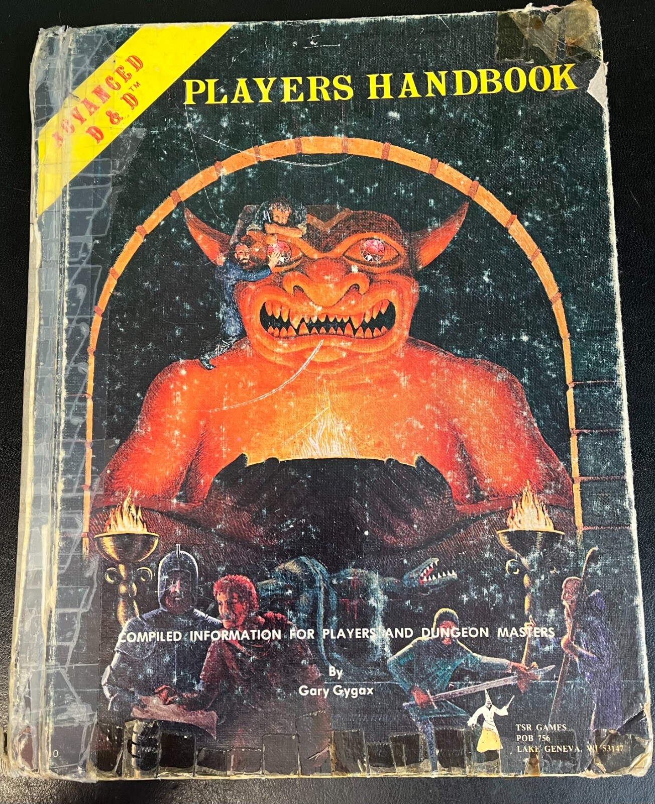RARE AD&D Advanced Dungeons and Dragons Players Handbook TSR 1978 6th print 1980