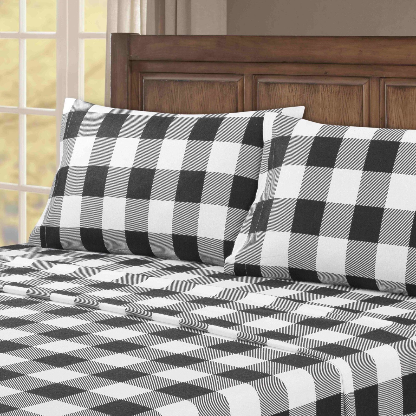 Kathy Ireland 100% Turkish Cotton Flannel Sheet Set - Warm, Soft, Deep Pocket