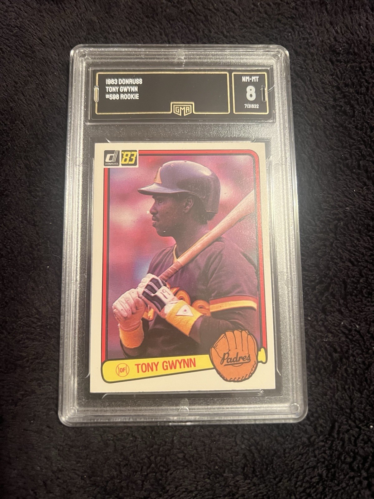 1983 Donruss - Tony Gwynn #598 (RC) • Graded GMA 8 (Nicely Centered & Sharp) 1983 Donruss - Tony Gwynn #598 (RC) • Graded GMA 8 (Nicely Centered & Sharp)