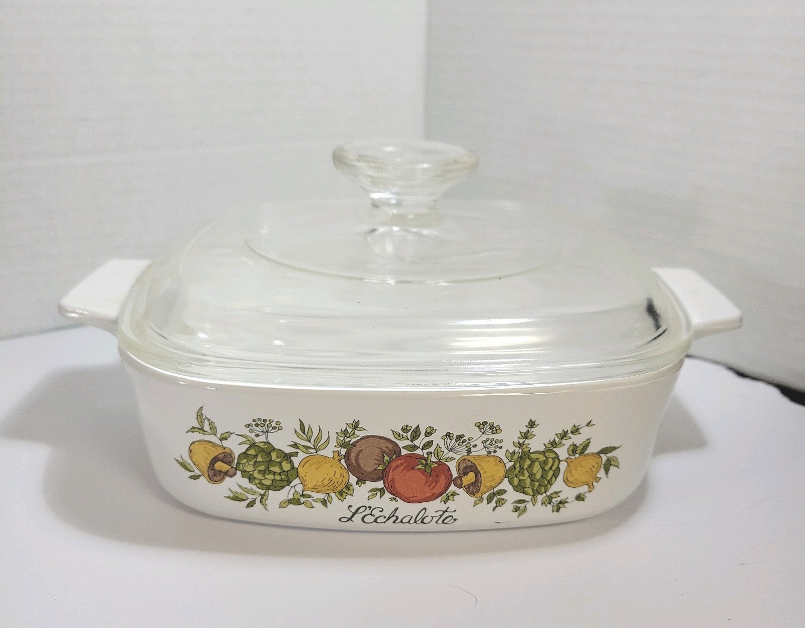 Vintage Corning Ware Spice of Life L\'Echalote 1 Qt Casserole Dish A-1-B W/ Lid