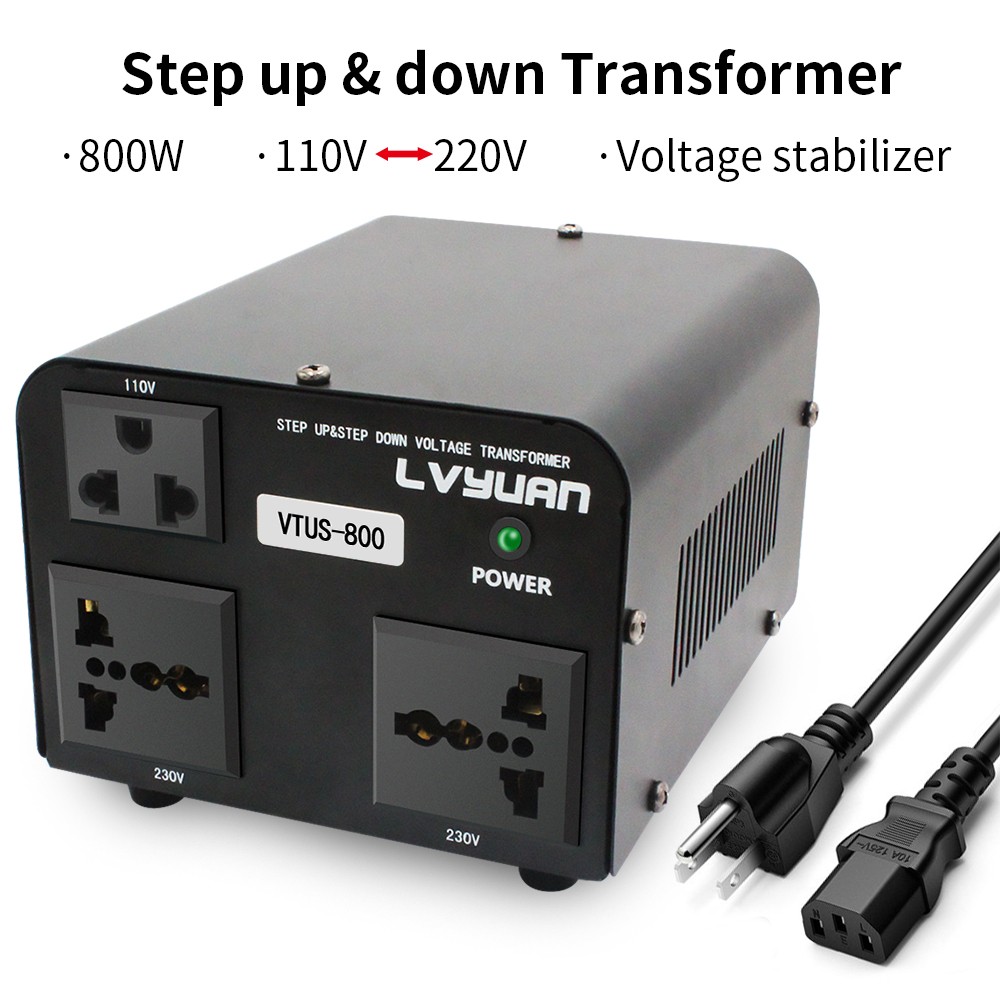 800W 110V/220V Voltage Transformer Converter Step Up & Down for US EU Used