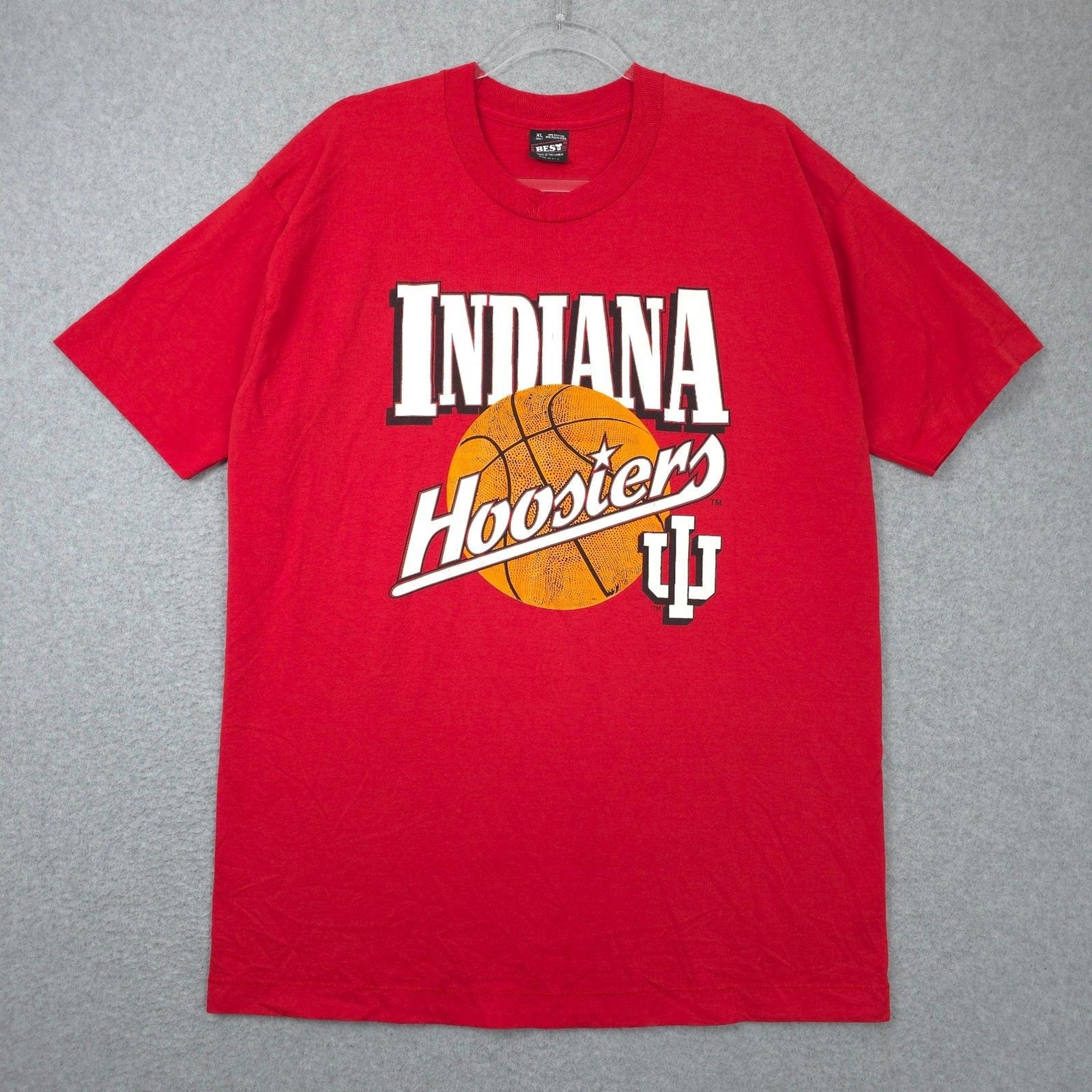 Vintage Indiana Hoosiers Shirt Mens XL 90s Made In USA Single Stitch Tee Red