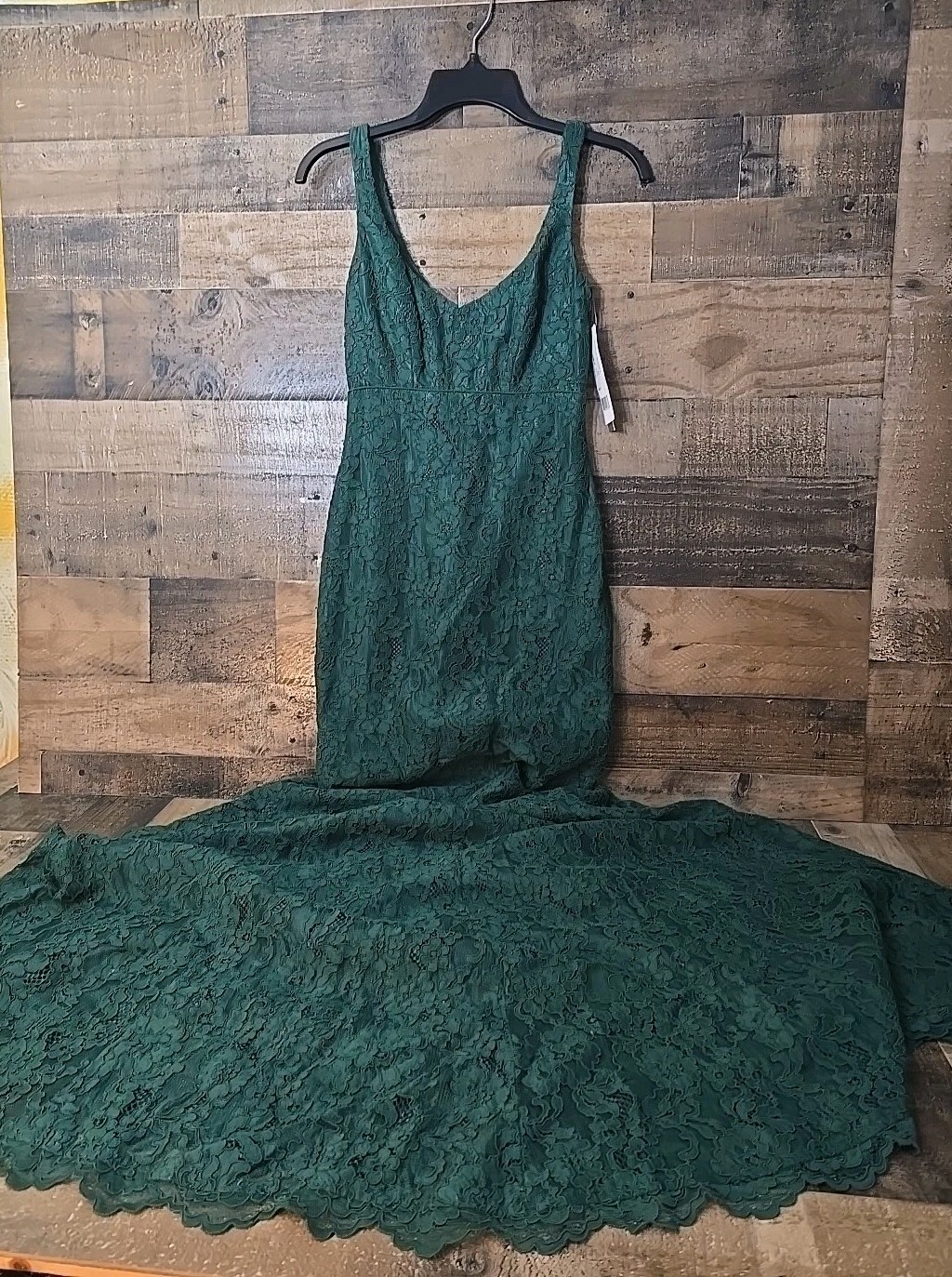NWT Nicole Miller VTG Y2K Lace Gown Forest Fairy Green Prom Formal Women Size 0