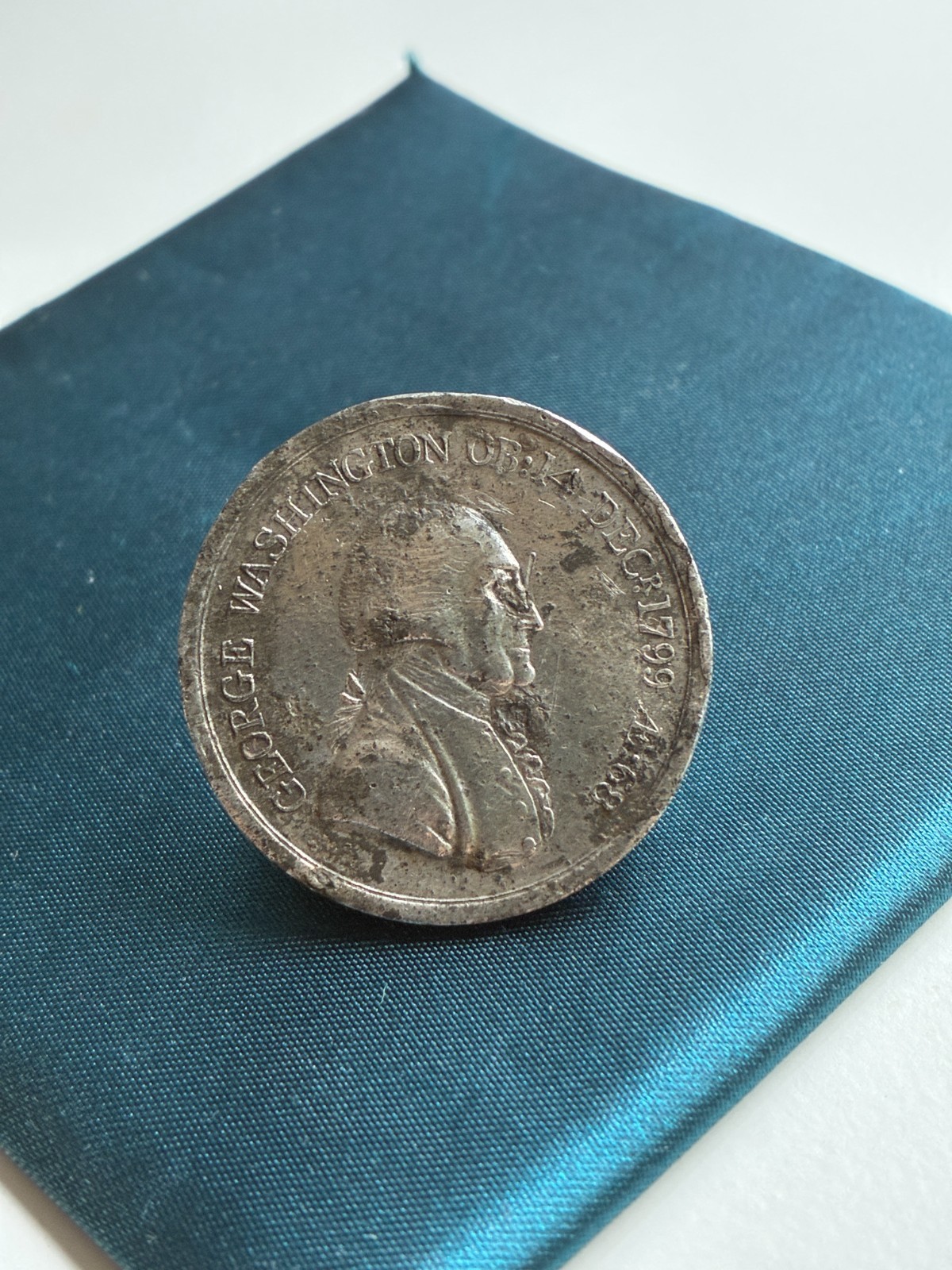 1799 George Washington Hero of Freedom Memorial Medal 1800 Antique Coin Token