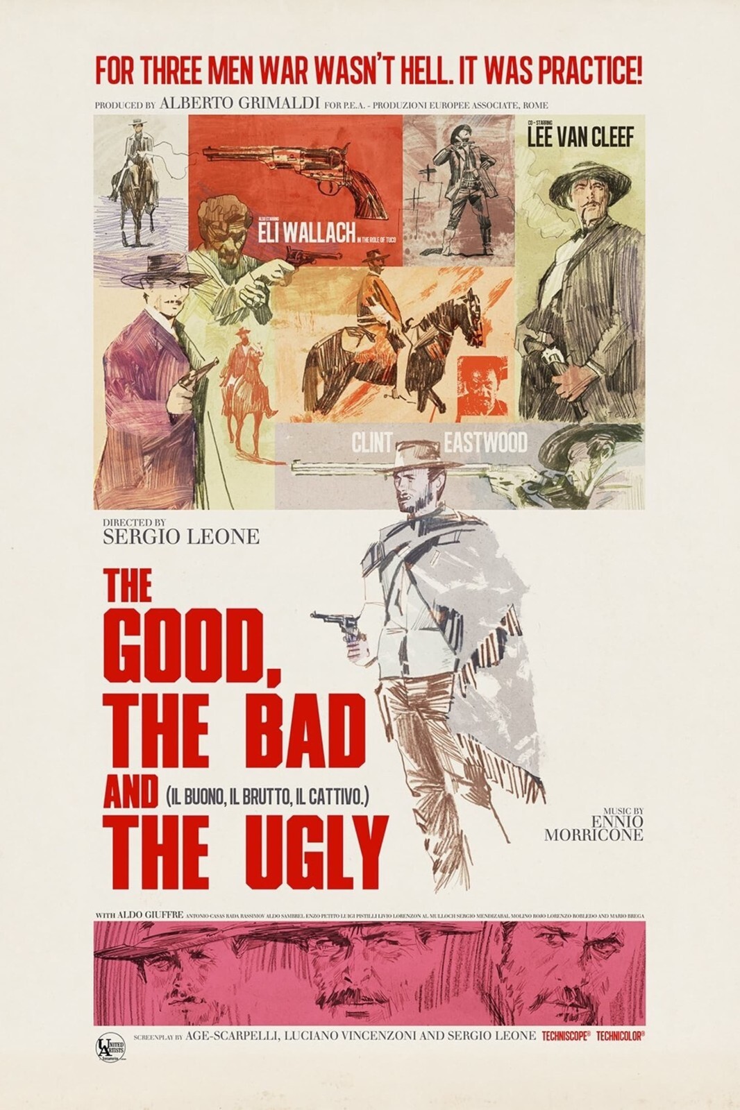 1966 The Good The Bad And The Ugly Movie Poster 11X17 Clint Eastwood Western 🔥