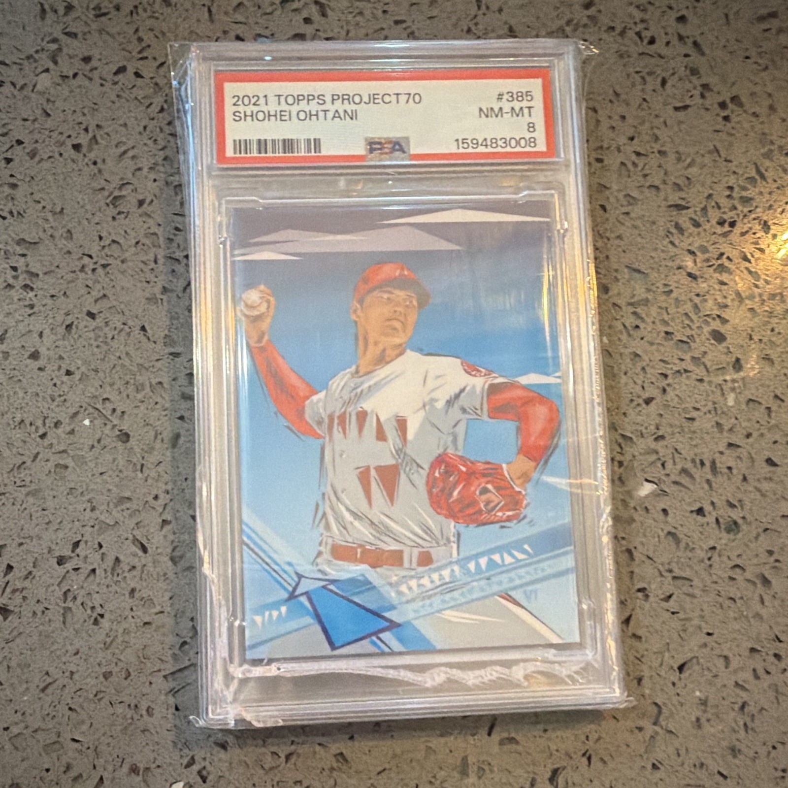 ‼️READ DESCRIPTION‼️ Topps 2021 Project70 Shohei Ohtani #385 PSA 8, /5755