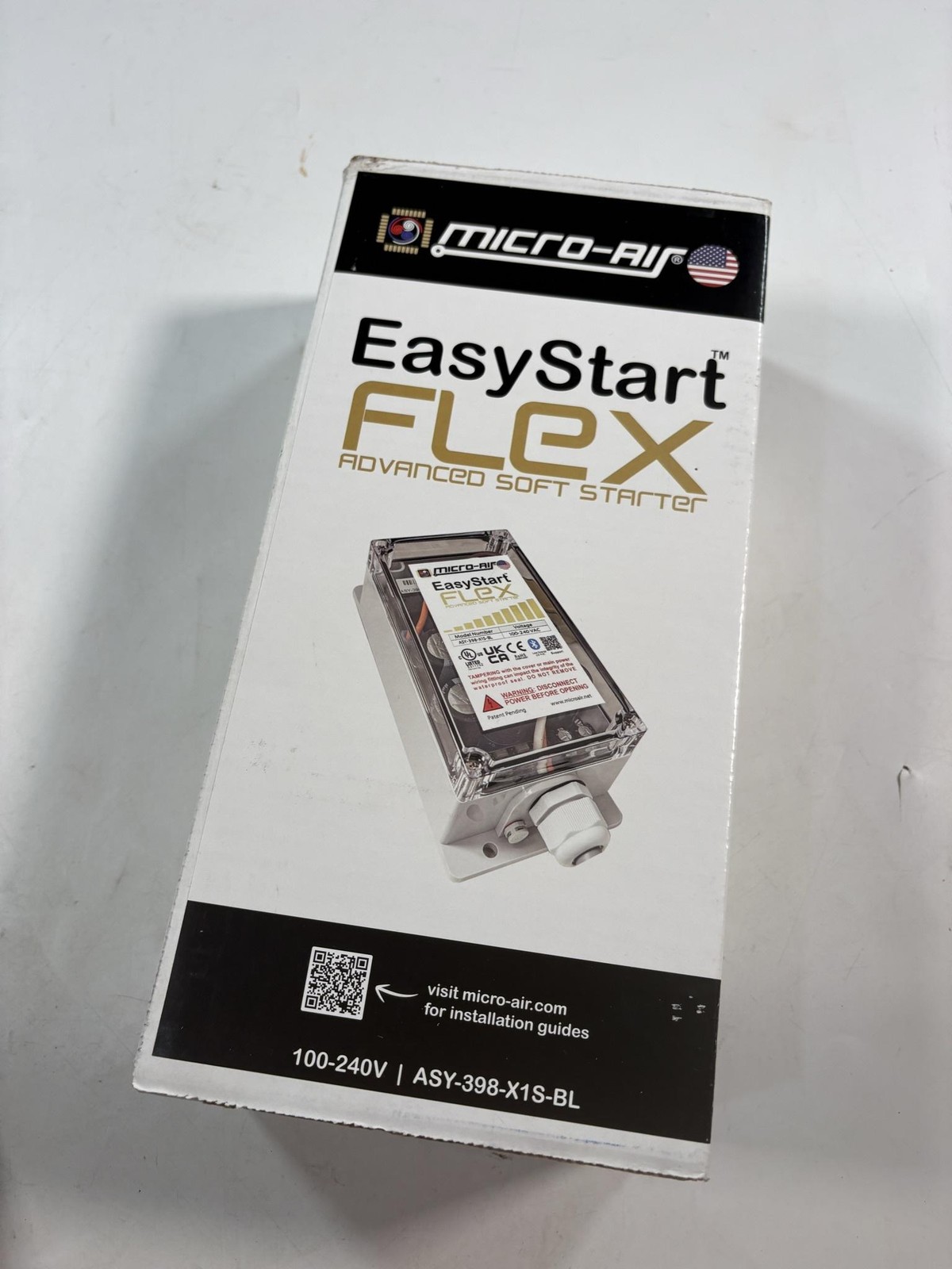 Micro-Air EasyStart FLEX ASY-398-X1S-BL Soft Starter 100-240V Gray HVAC