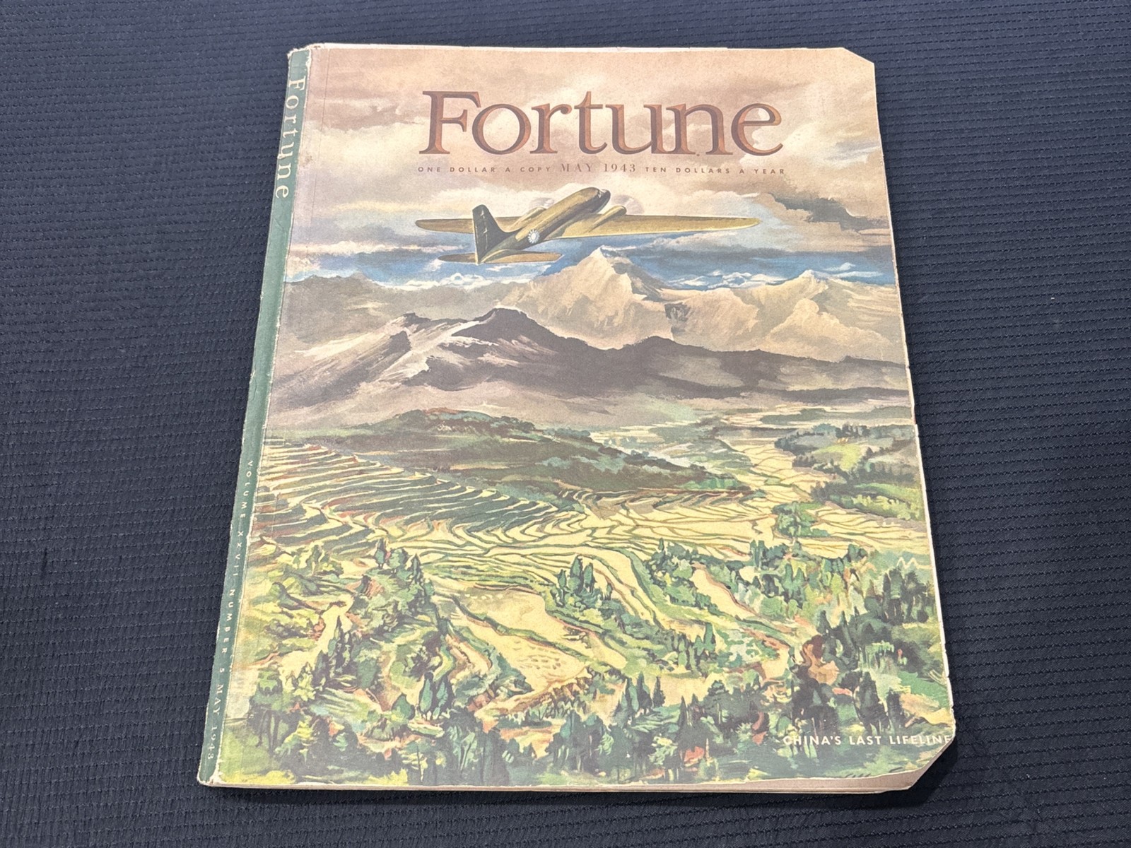 1943 MAY FORTUNE MAGAZINE - CHINA\'S LAST LIFELINE - ILLUSTRATED COVER - F 126A