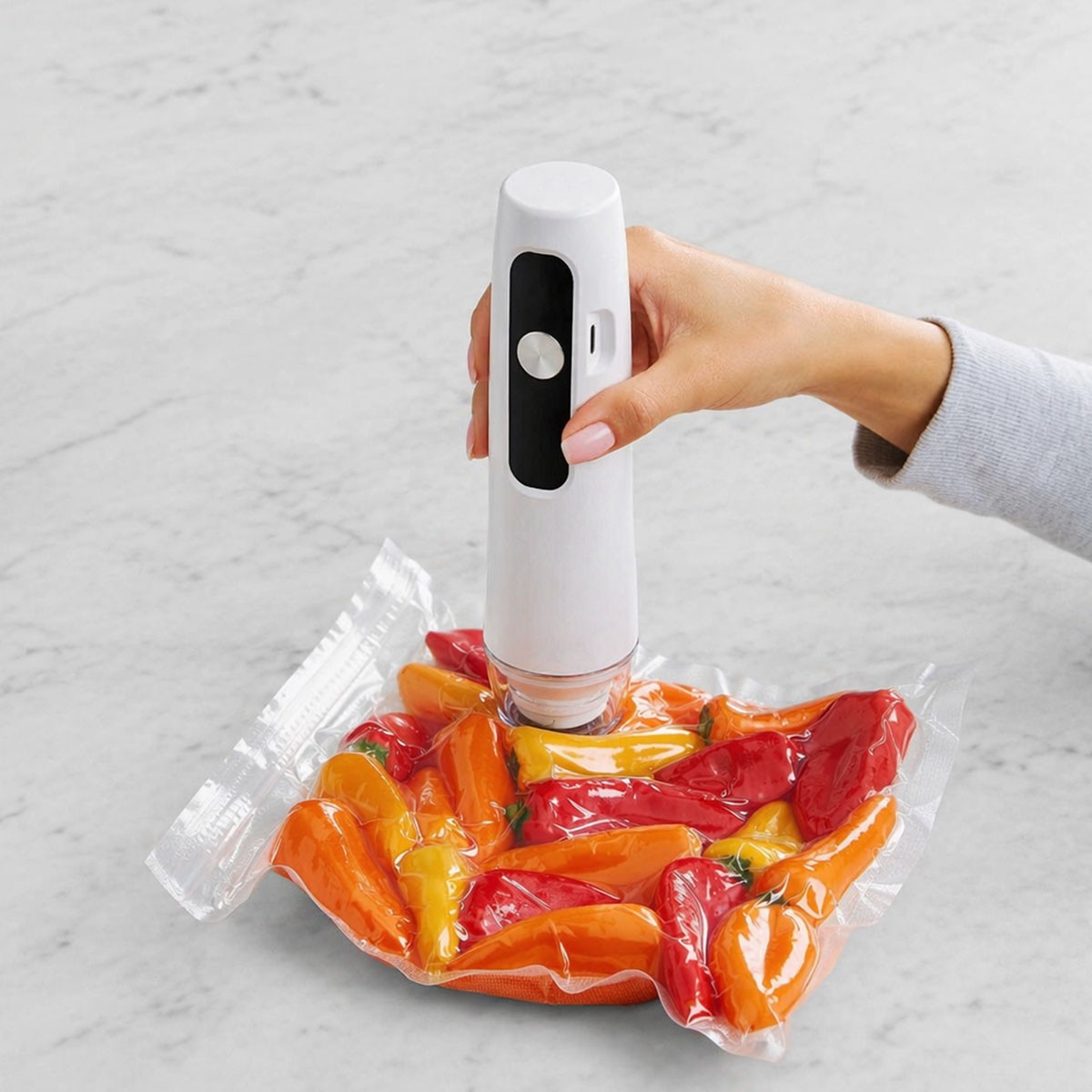 Preserve Compatct Vacuum Sealer | Automatic Food Saver | 20 Reusable Vacuum Bag