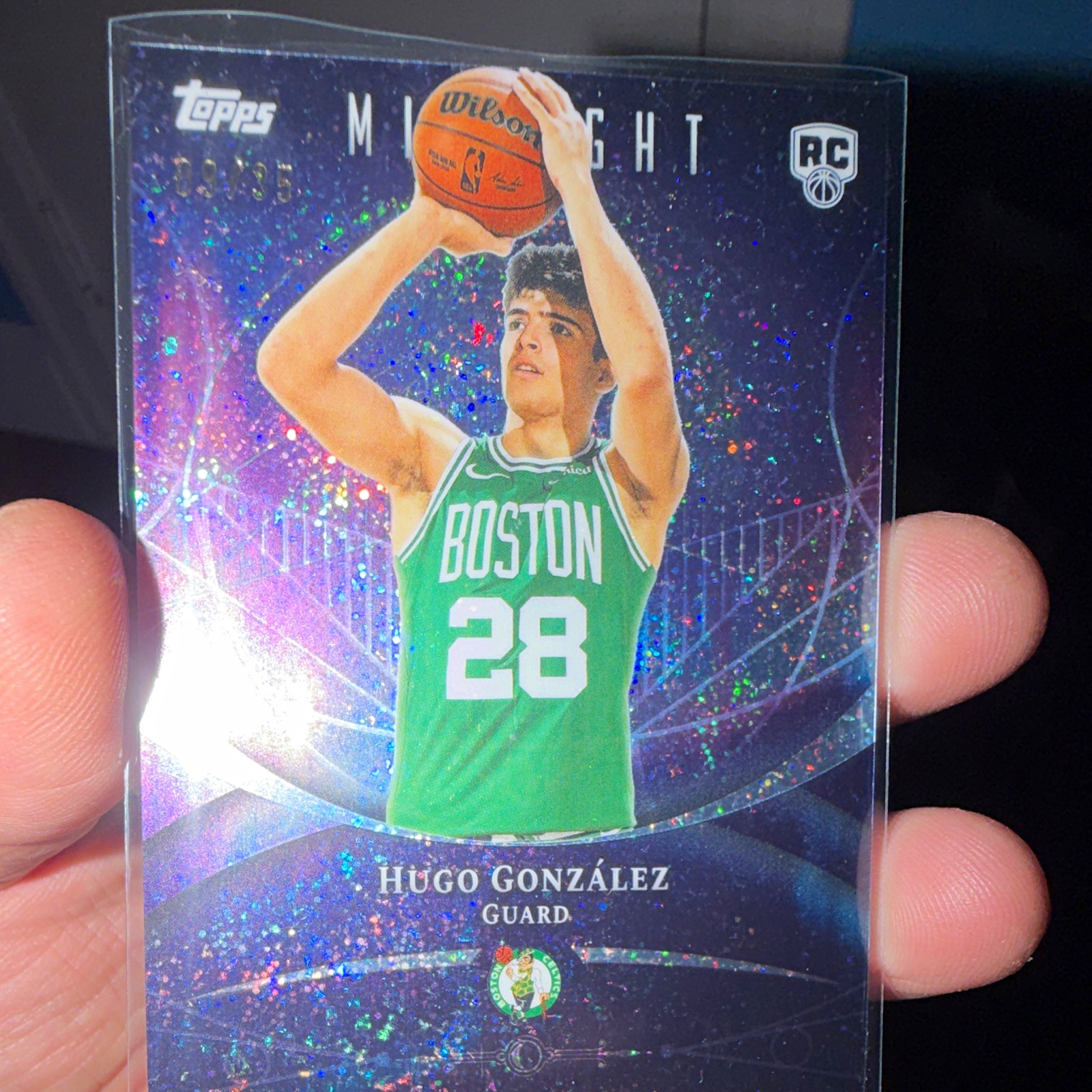 Topps 2024-25 Hugo González Boston Celtics Rookie 3-Card Lot Midnight #/35
