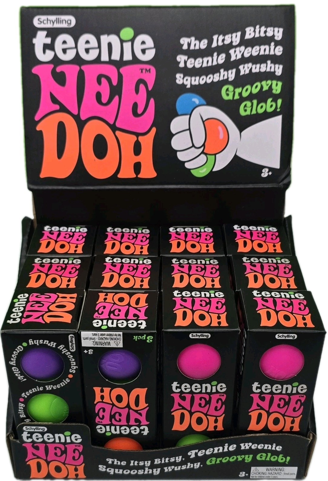 Authentic Schylling Teenie NeeDoh Random 3 Pack Mini New