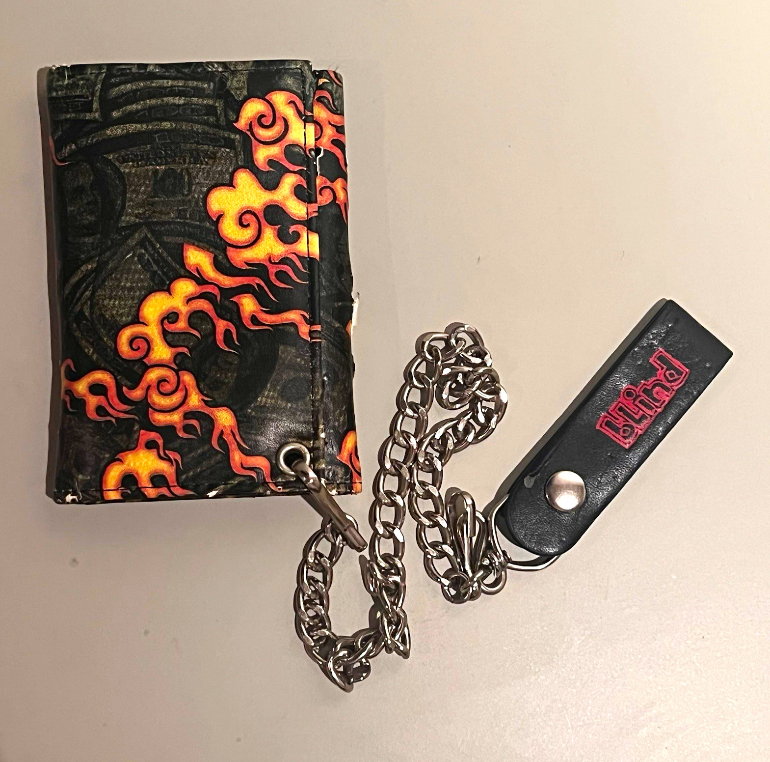 Vintage 90s Blind Skateboards Flame Chain Wallet Trifold Unused ULTRA RARE