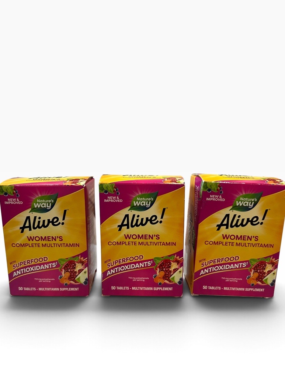 3x Nature\'s Way ALIVE Women’s Complete Multivitamin 50 Tab EXP 8/27 total 150