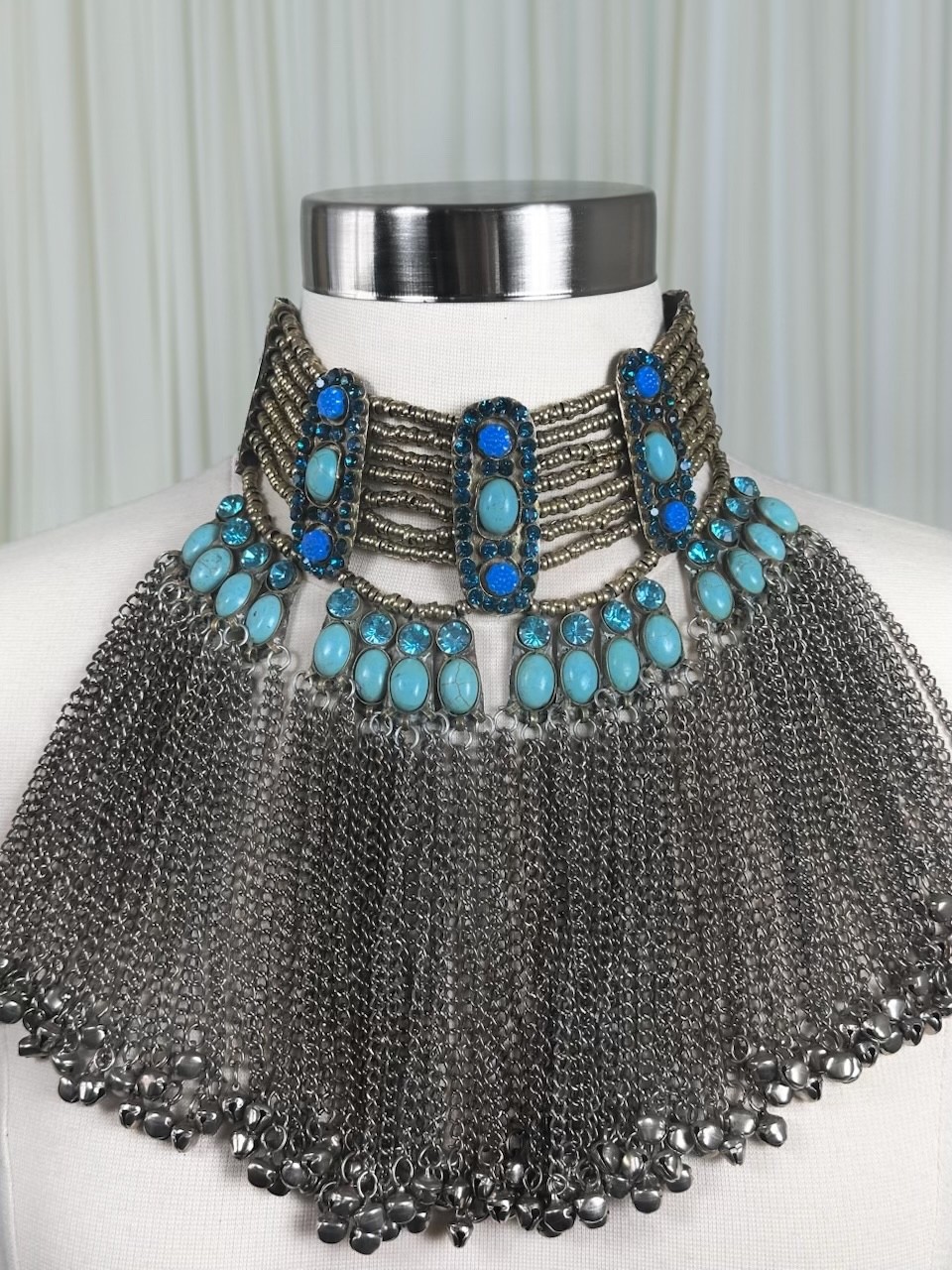 Afghan jewelry turquoise gem set