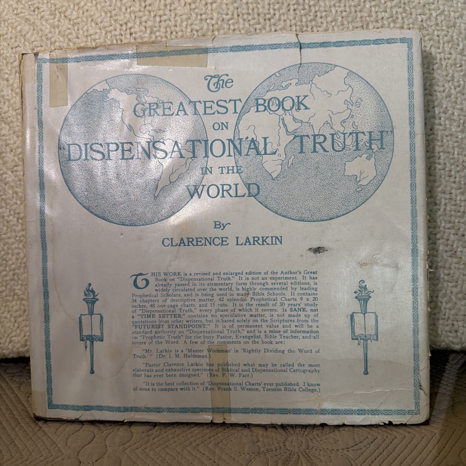 Dispensational Truth Clarence Larkin Hardcover 37th Printing Estate Ed W/Insert Dispensational Truth Clarence Larkin Hardcover 37th Printing Estate Ed W/Insert